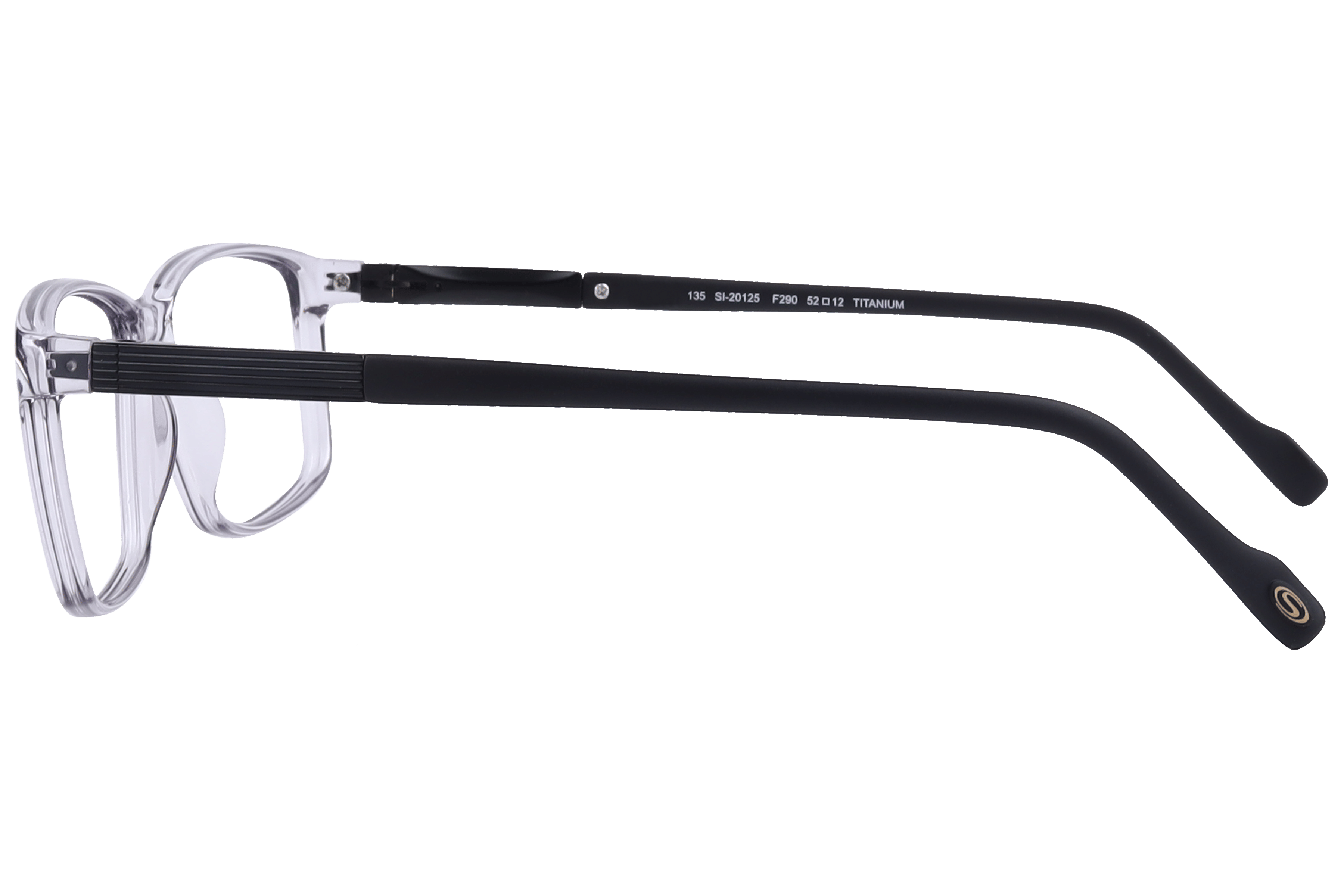 Hans Stepper SI-20125 Frame Transparent Grey Unisex Full Tit Frame — Transparent Grey frame — view 3