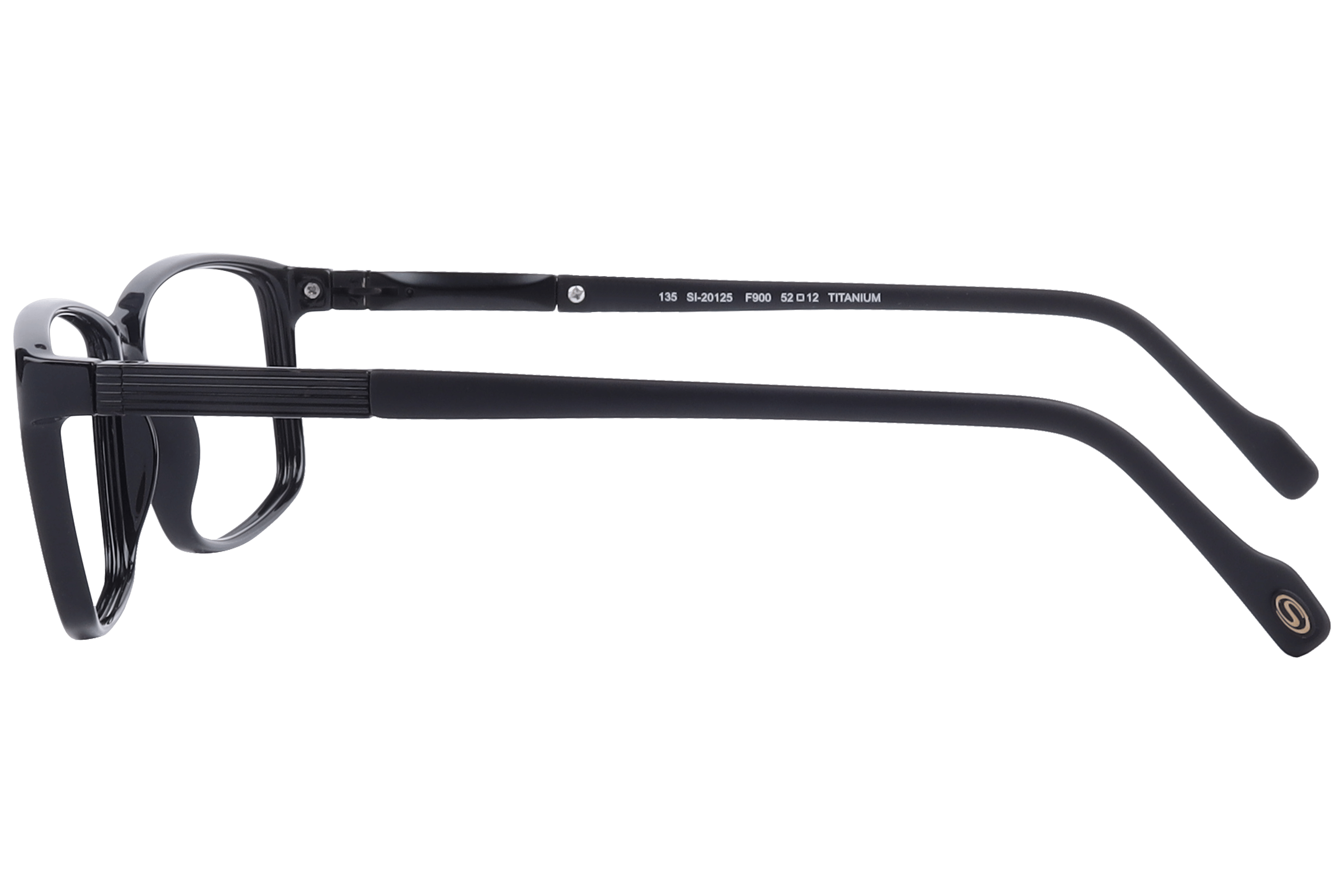 Hans Stepper SI-20125 Frame Black Unisex Full Titanium Frame — Black frame — view 3