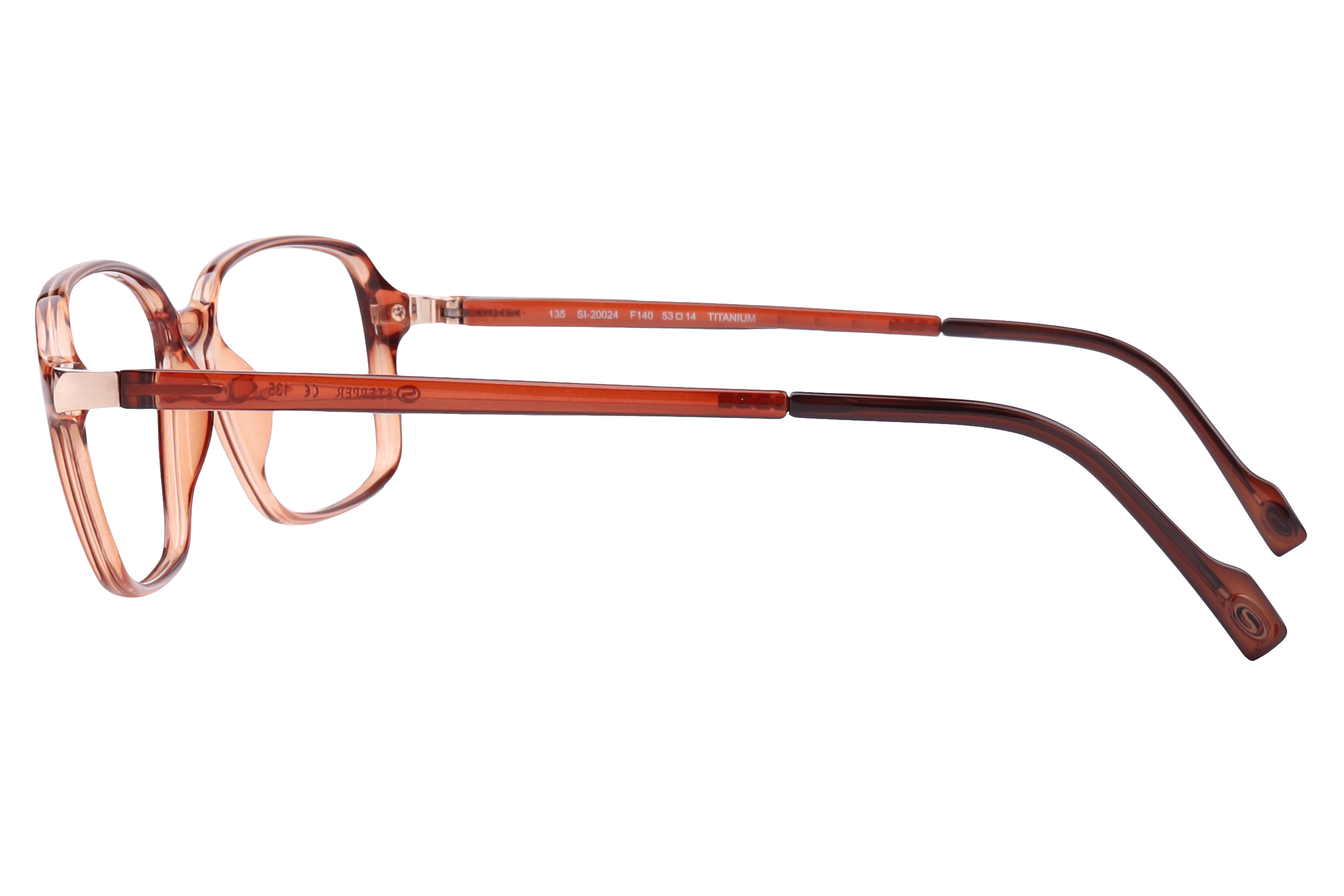 Hans Stepper SI-20024 Frame Brown Male Full Shell Frame — Brown frame — view 3