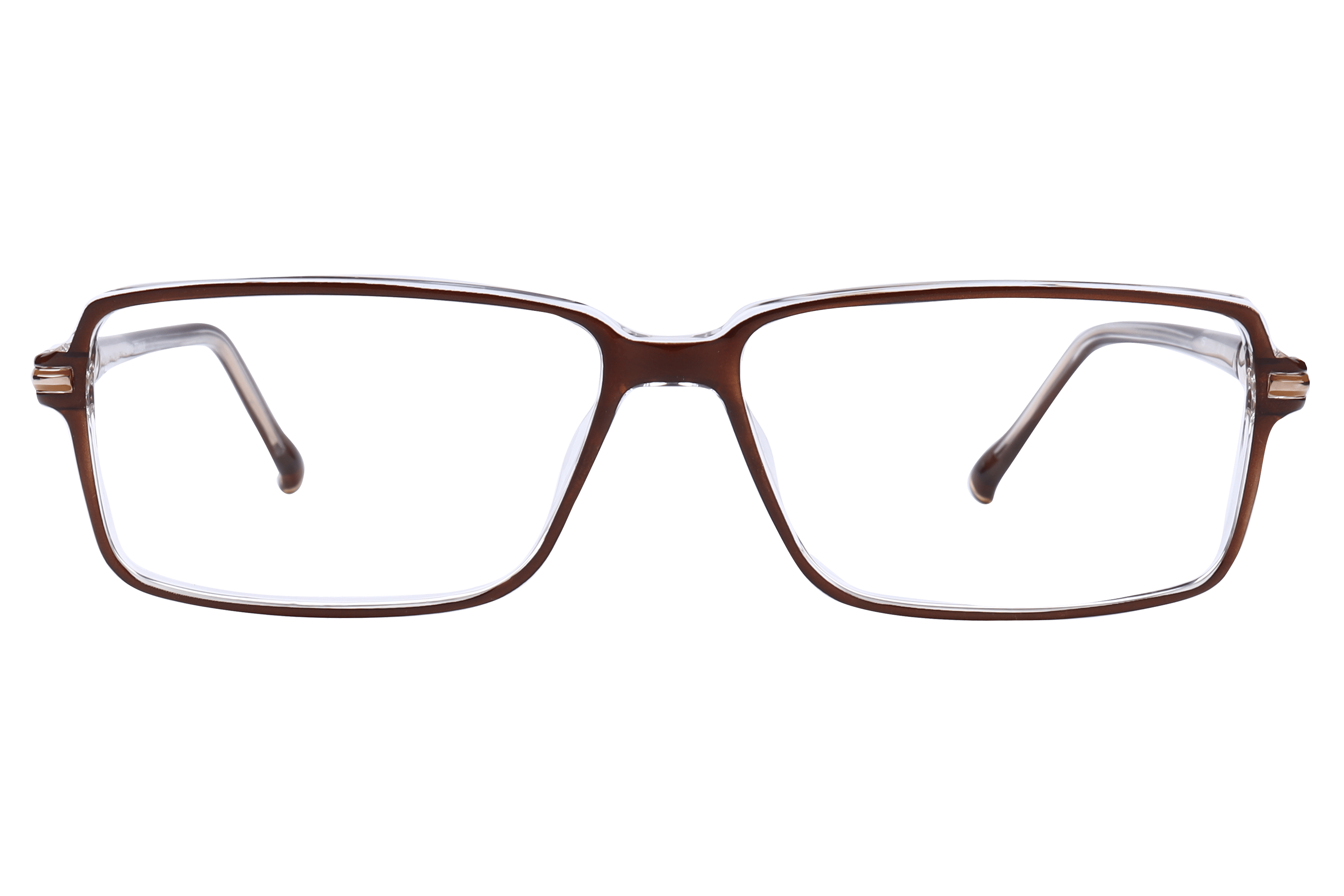 Hans Stepper SI-20006 Frame Brown Male Full Shell Frame — Brown frame — view 2
