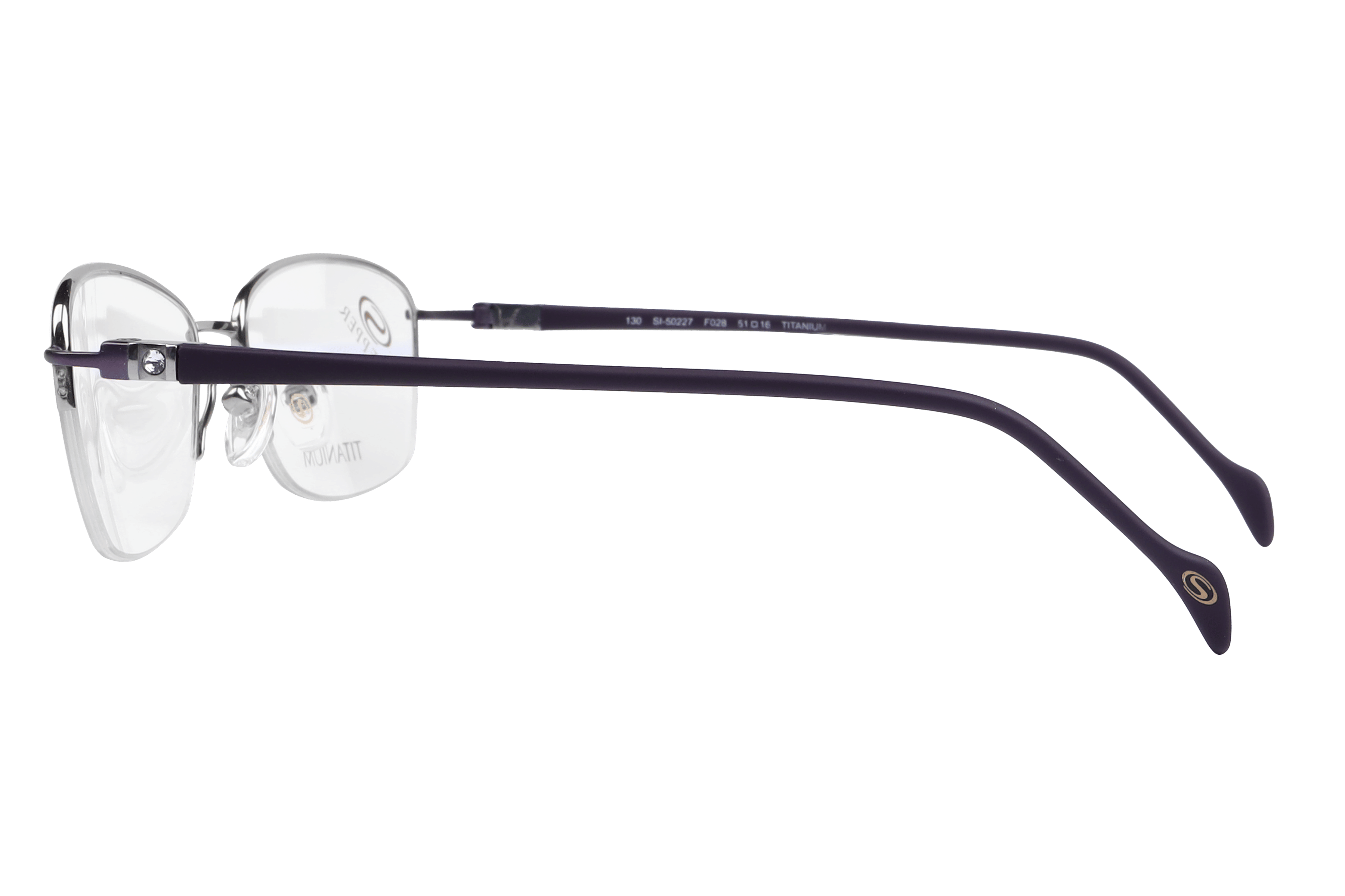 Hans Stepper SI-50227 Frame Silver Female Supra Titanium Frame — Silver frame — view 3