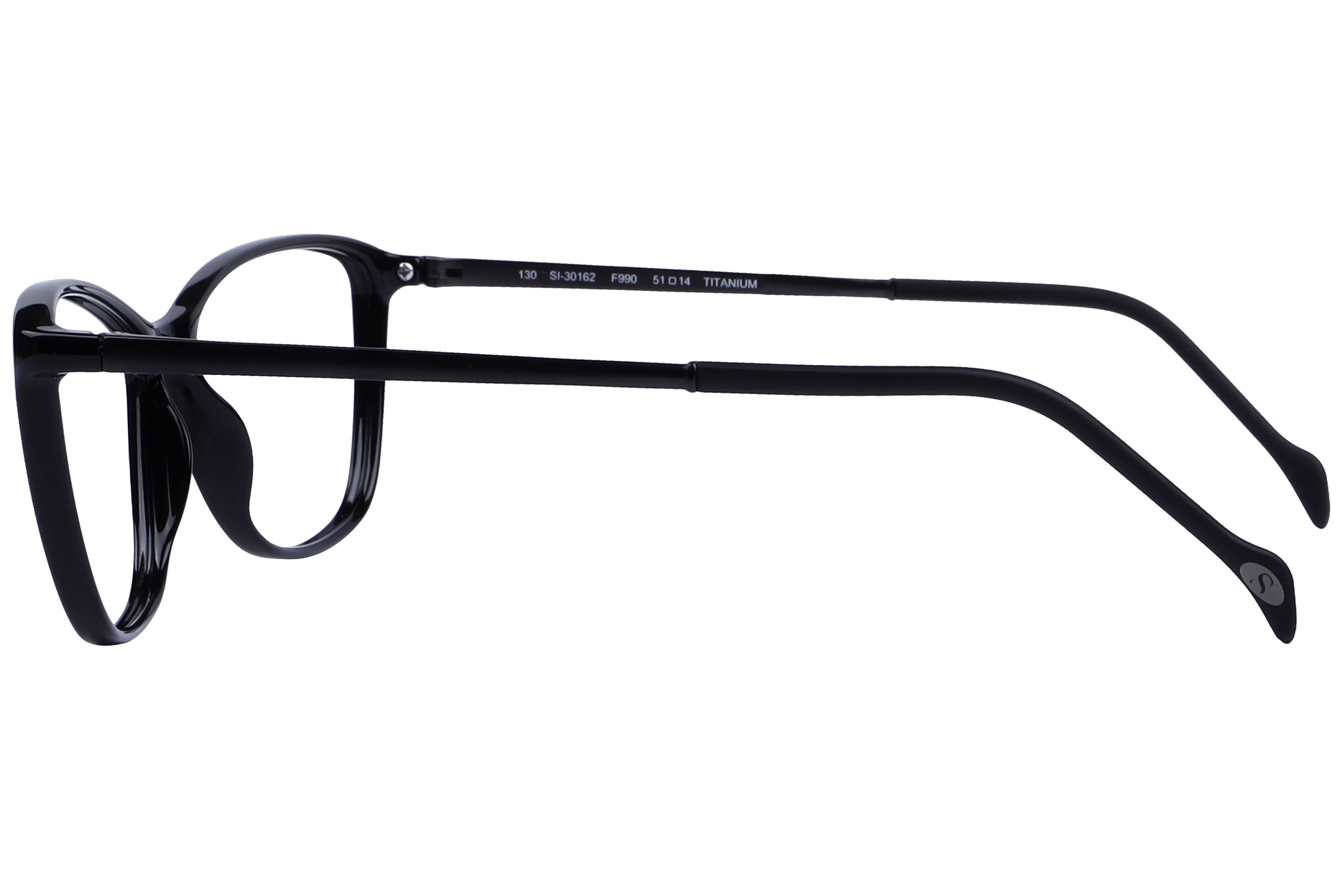 Hans Stepper SI-30162 Frame Black Female Full Titanium Frame — Black frame — view 3