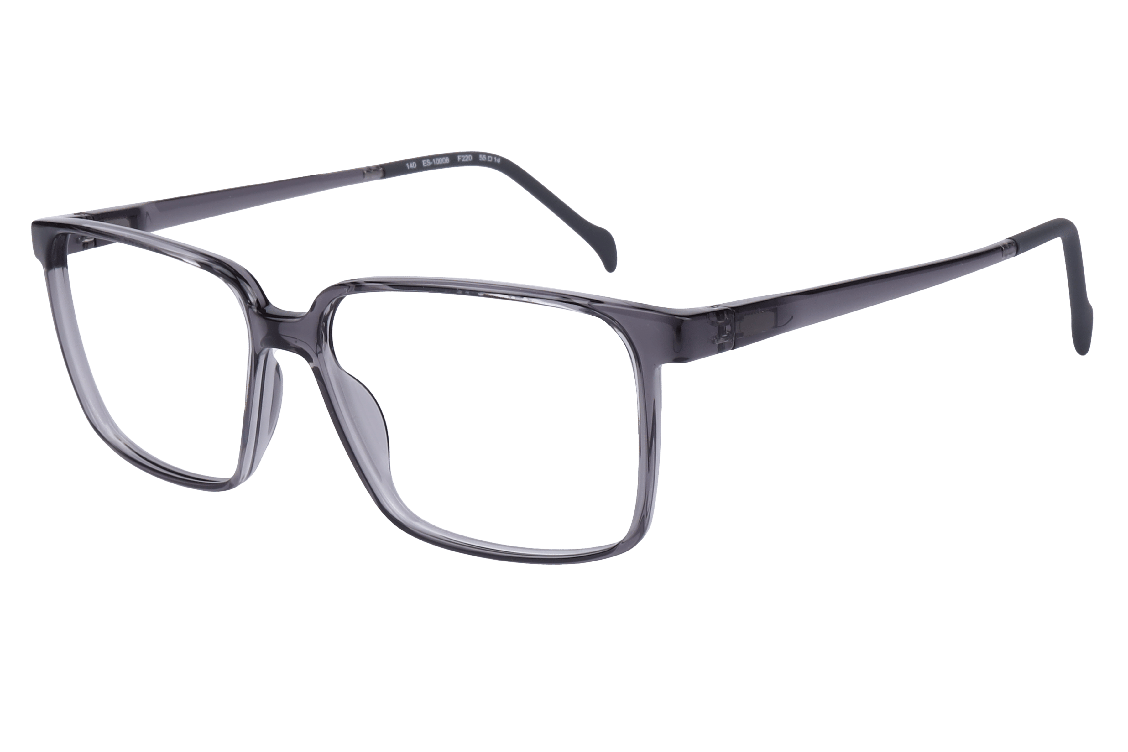 Hans Stepper ES-10008 Frame Transparent Grey Male Full Shell — Transparent Grey frame