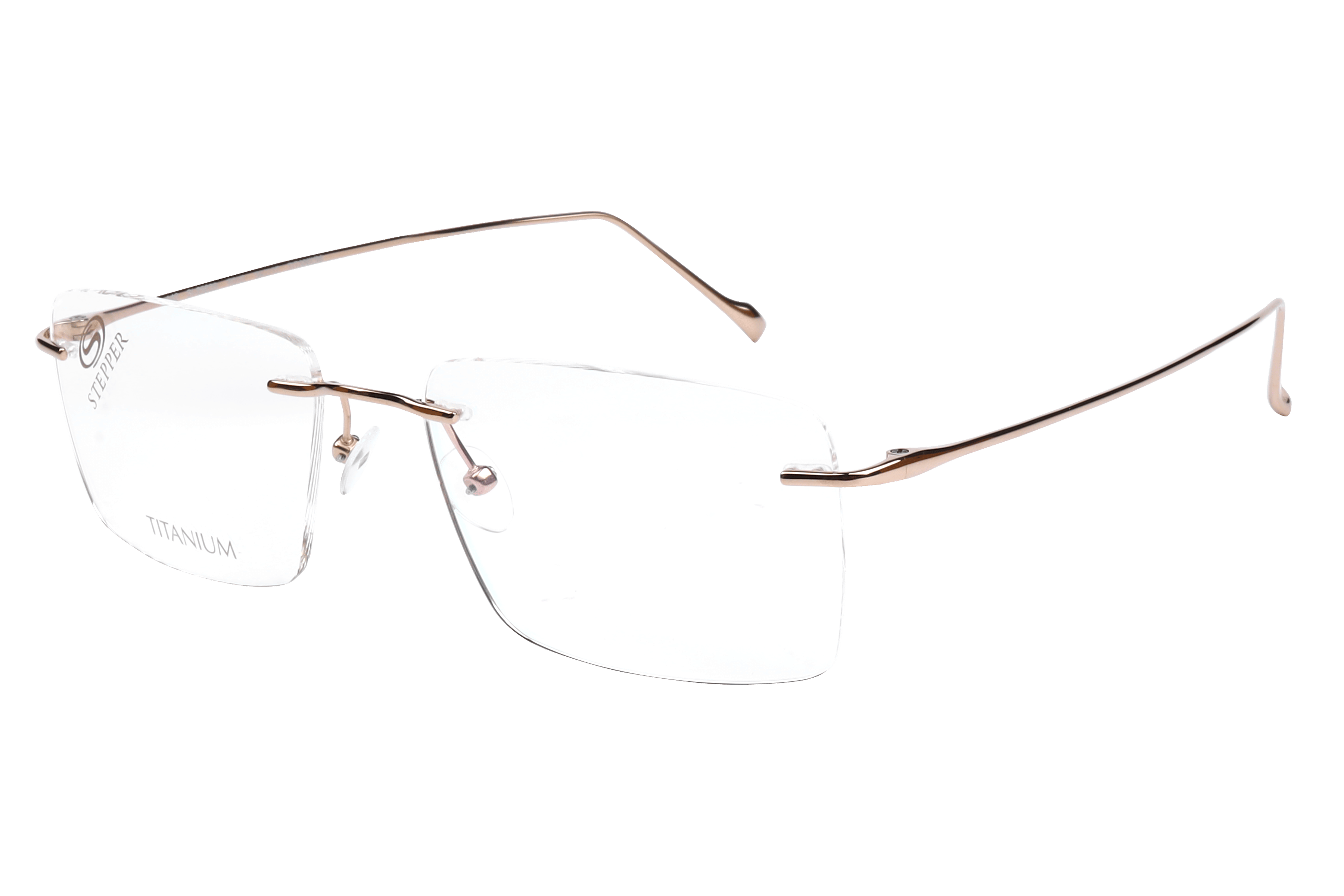 Hans Stepper SI-85839 Frame Gold Male RimLess Titanium — Gold frame
