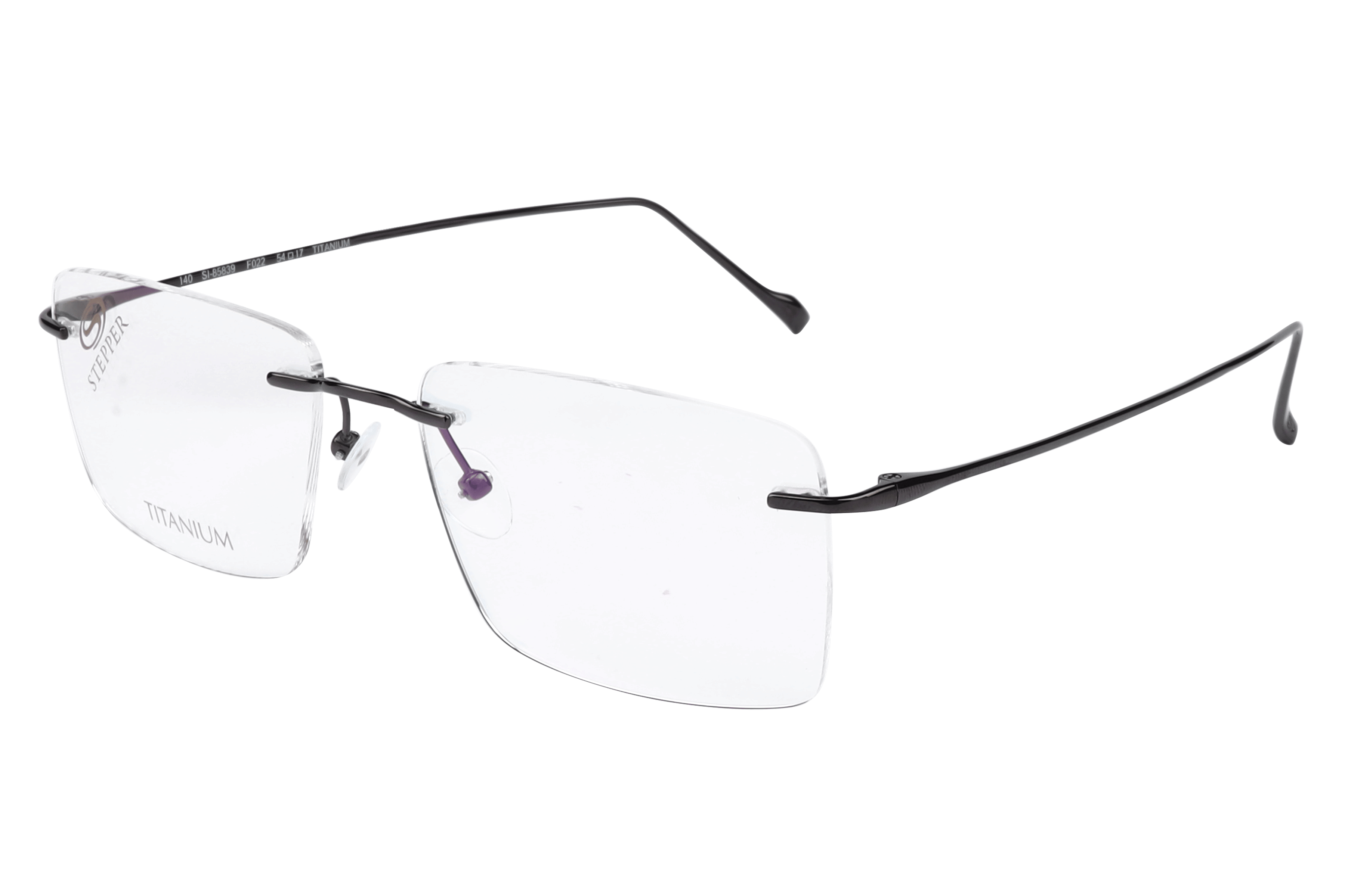 Hans Stepper SI-85839 Frame Gun Metal Male RimLess Titanium — Gun Metal frame