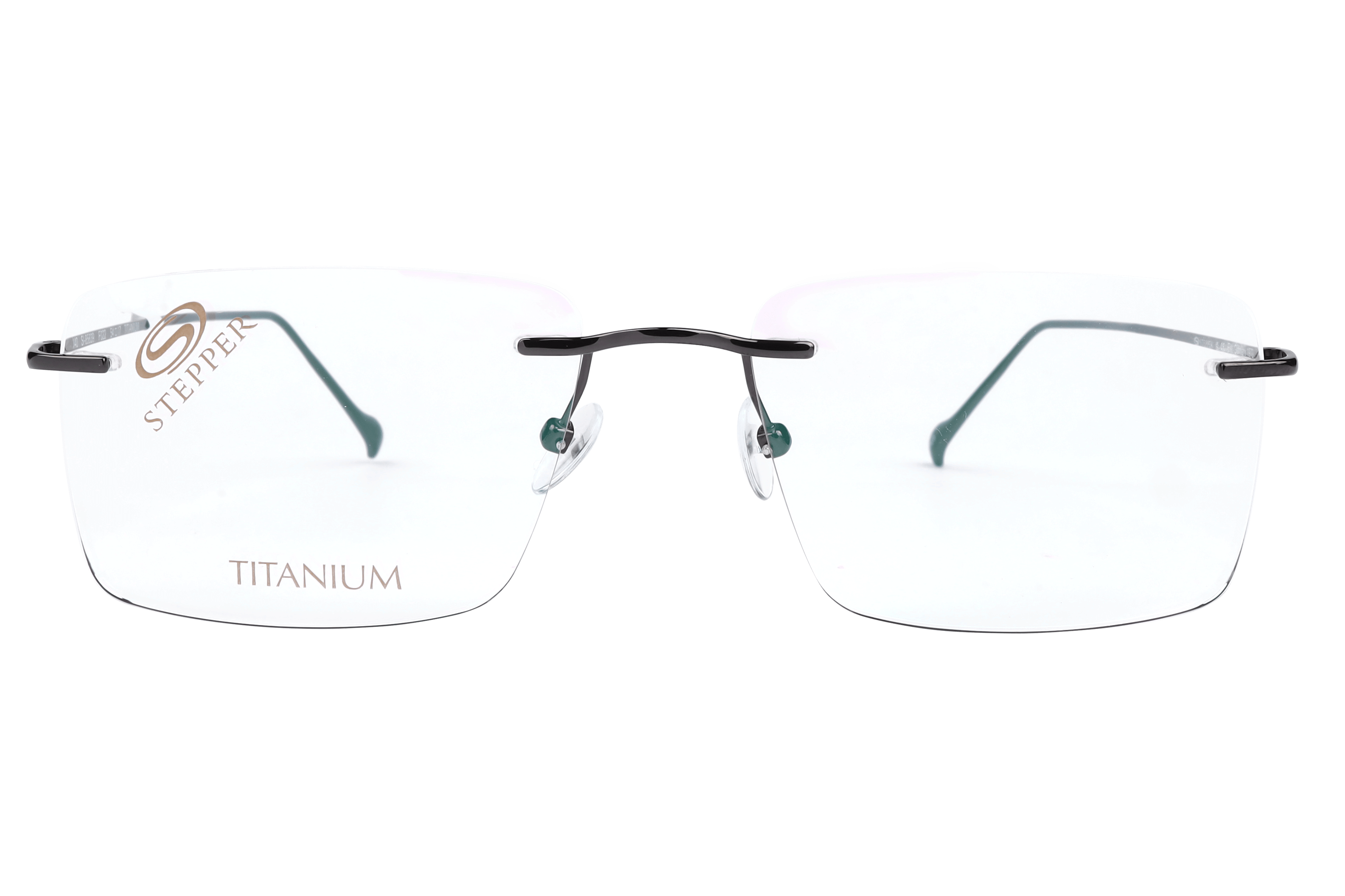 Hans Stepper SI-85839 Frame Gun Metal Male RimLess Titanium Frame — Gun Metal frame — view 2
