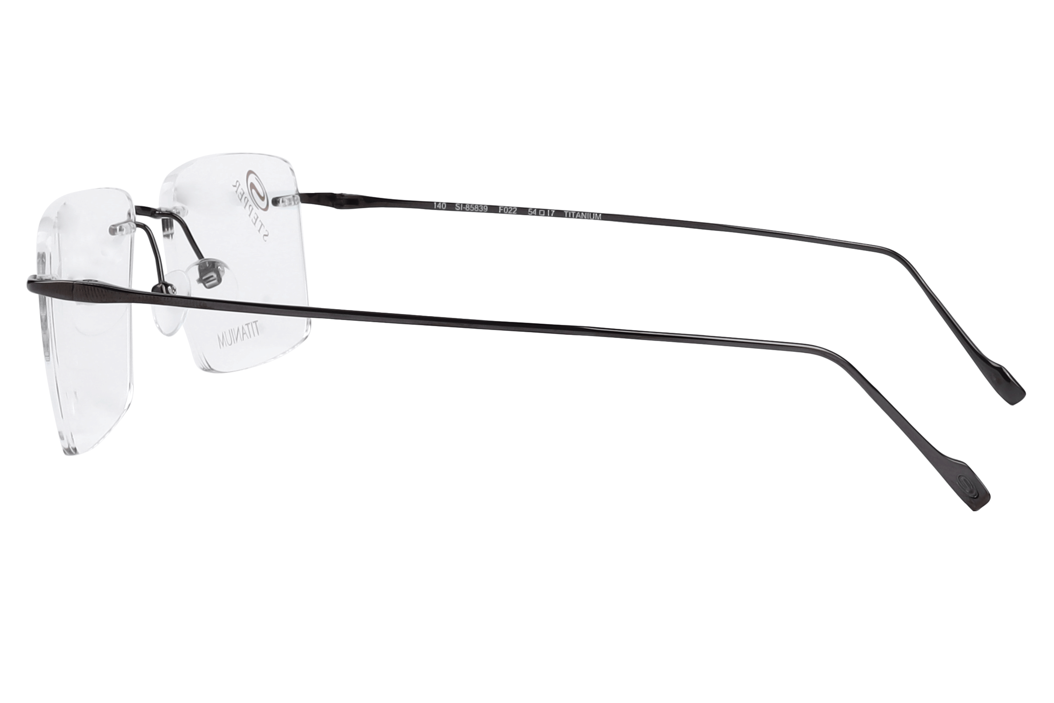 Hans Stepper SI-85839 Frame Gun Metal Male RimLess Titanium Frame — Gun Metal frame — view 3