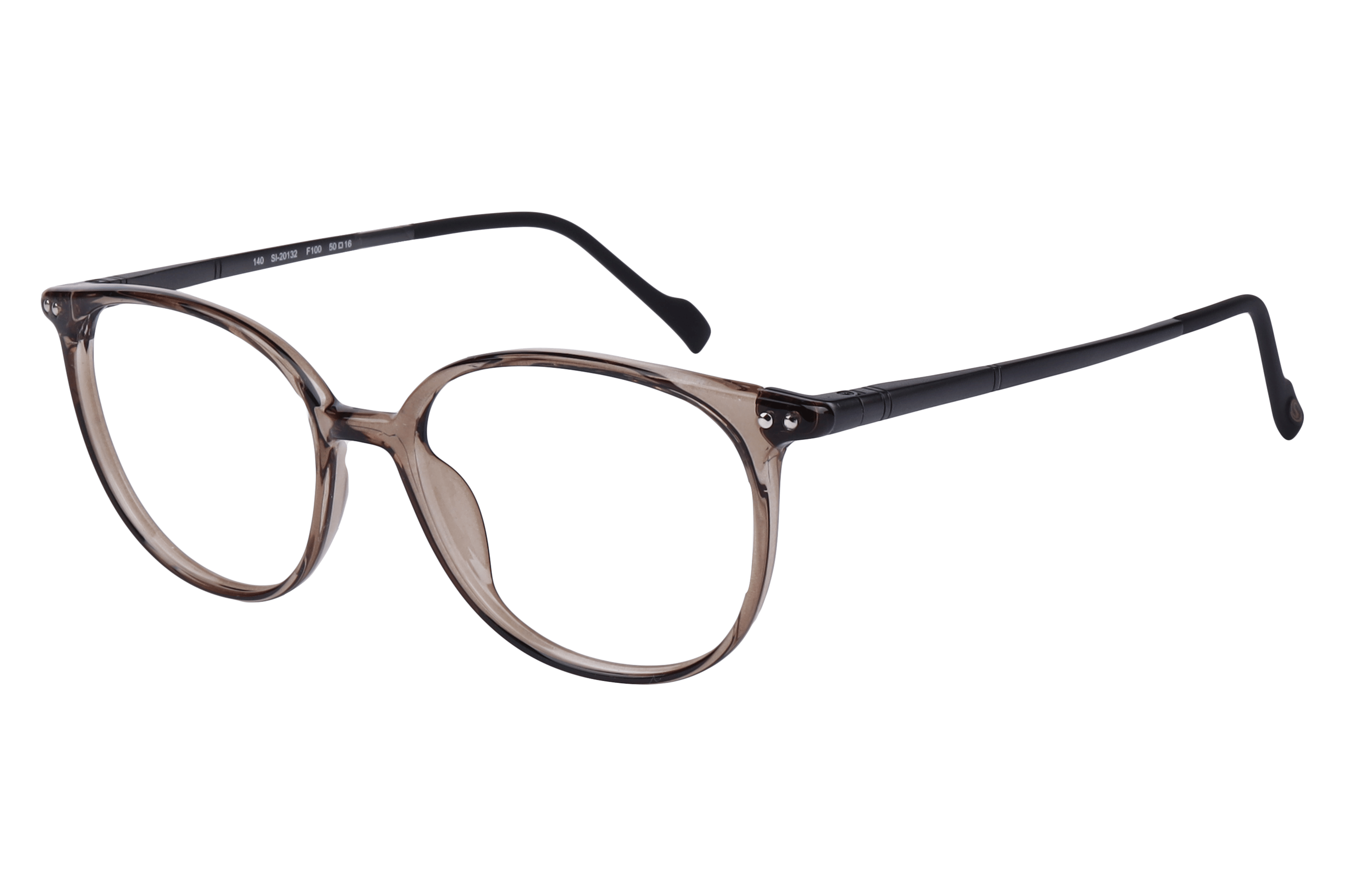 Hans Stepper SI-20132 Frame Transparent Brown Unisex Full Ti — Transparent Brown frame