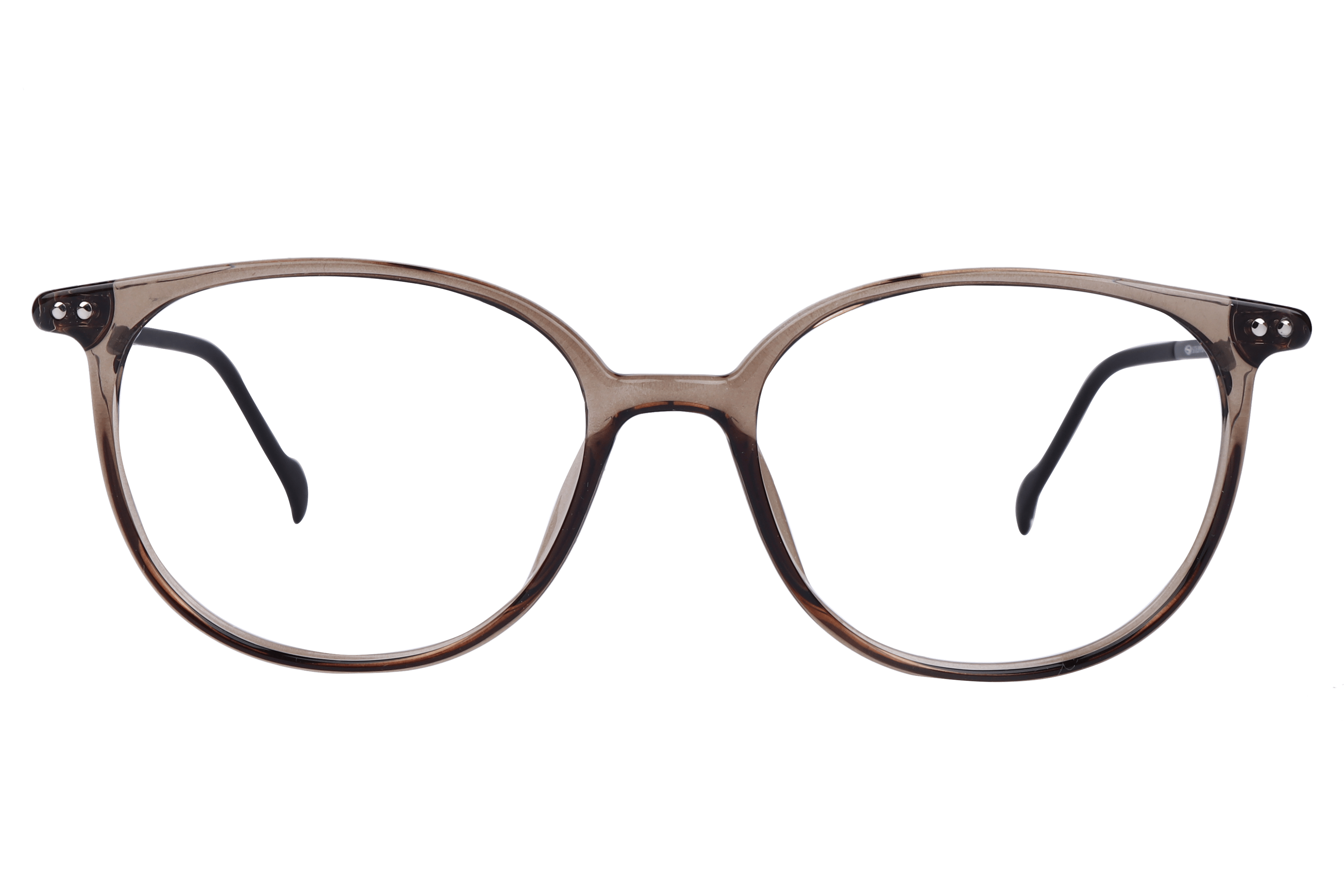 Hans Stepper SI-20132 Frame Transparent Brown Unisex Full Ti Frame — Transparent Brown frame — view 4