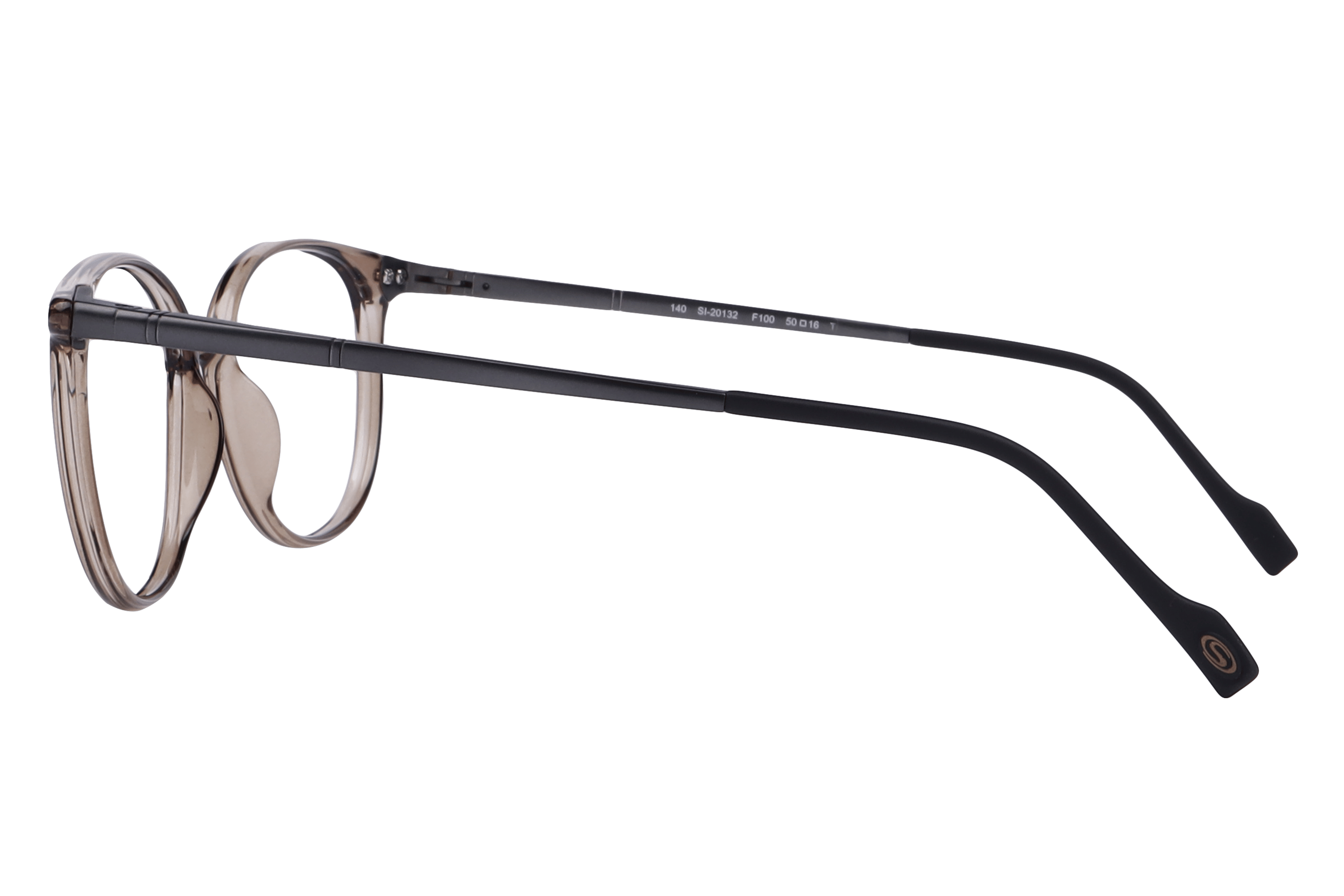 Hans Stepper SI-20132 Frame Transparent Brown Unisex Full Ti Frame — Transparent Brown frame — view 6