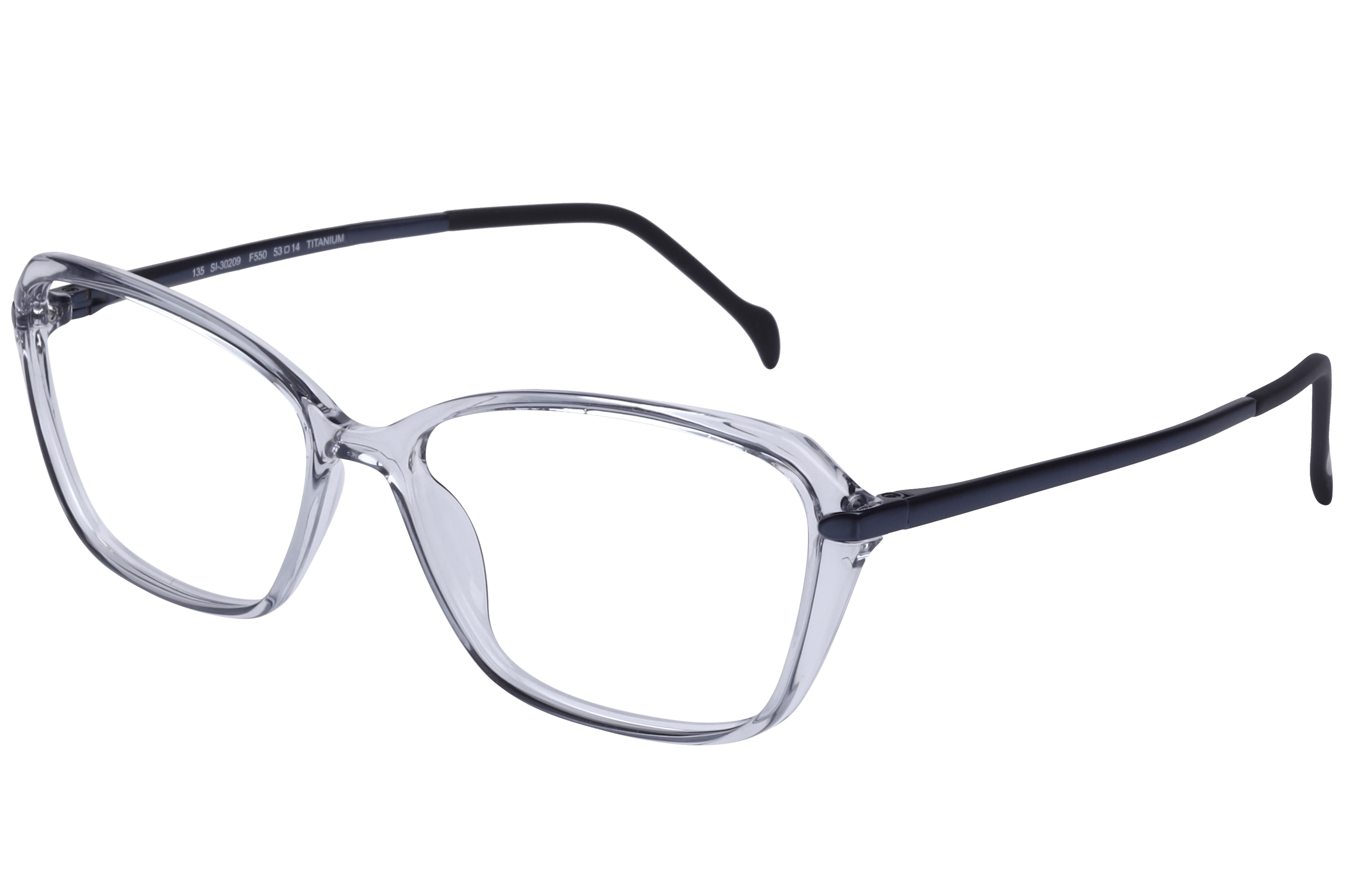 Hans Stepper SI-30209 Frame Transparent Grey Female Full Tit Frame — Transparent Grey frame — view 1