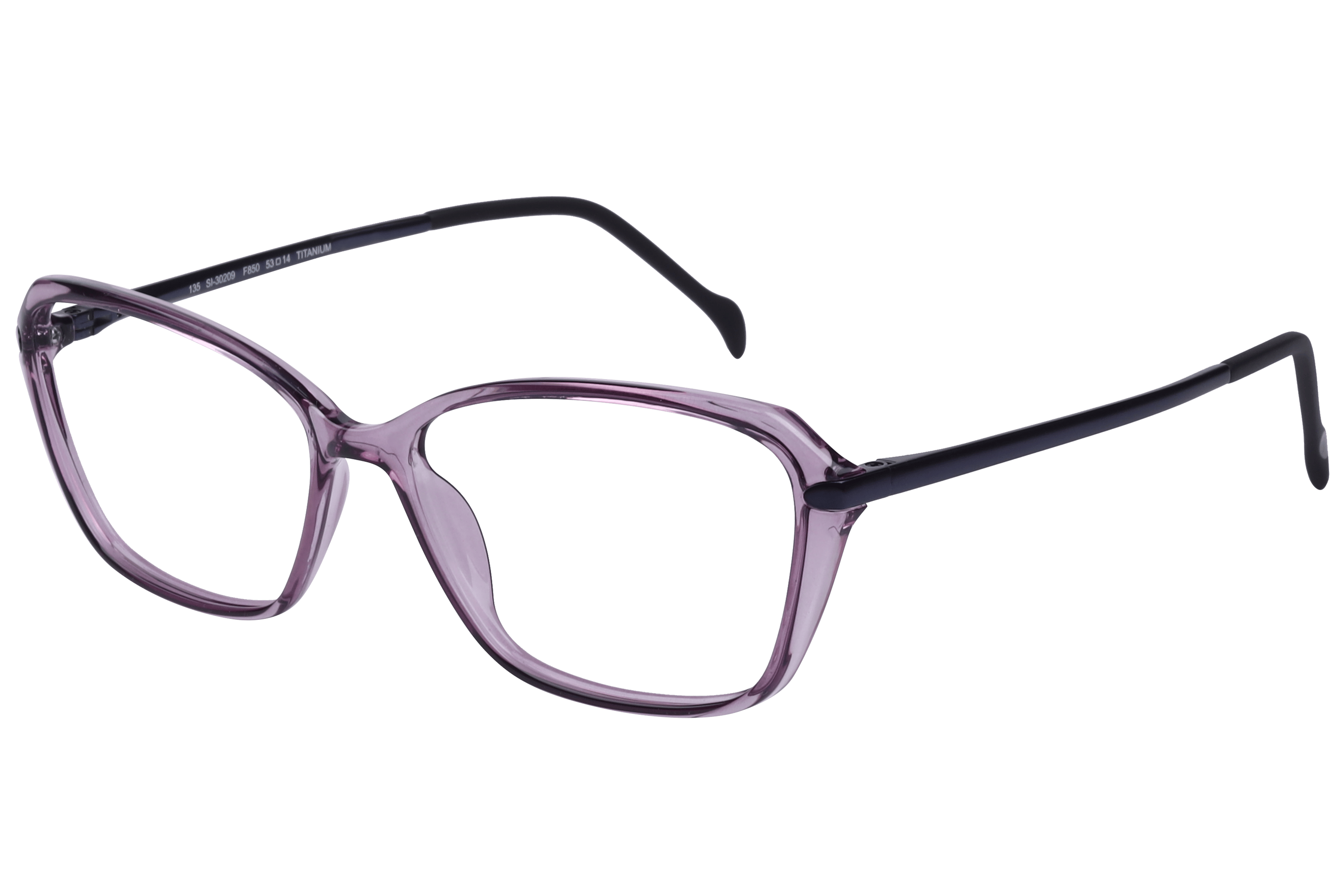 Hans Stepper SI-30209 Frame Transparent Violet Female Full T Frame — Transparent Violet frame — view 1