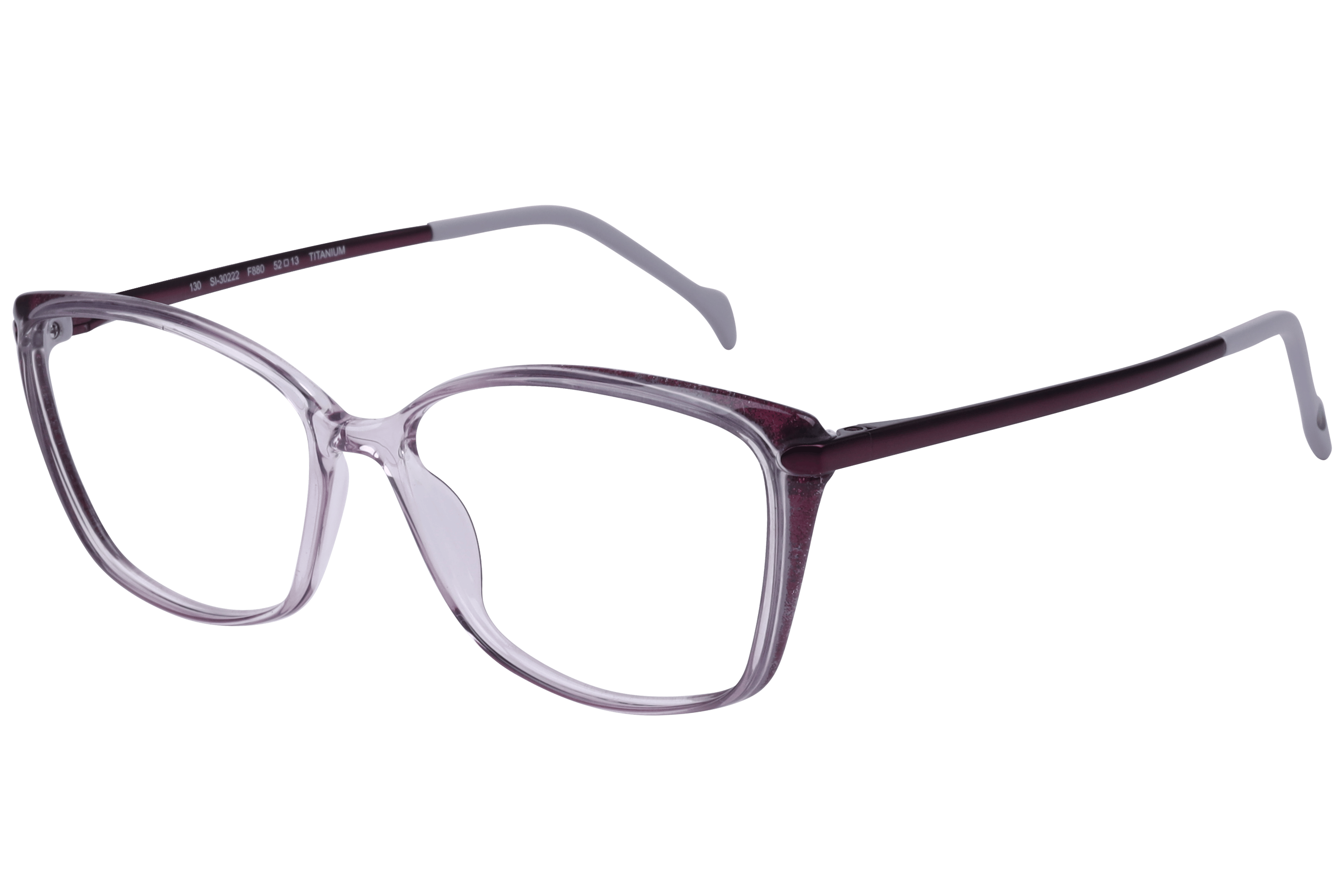 Hans Stepper SI-30222 Frame Transparent Violet Female Full T Frame — Transparent Violet frame — view 1