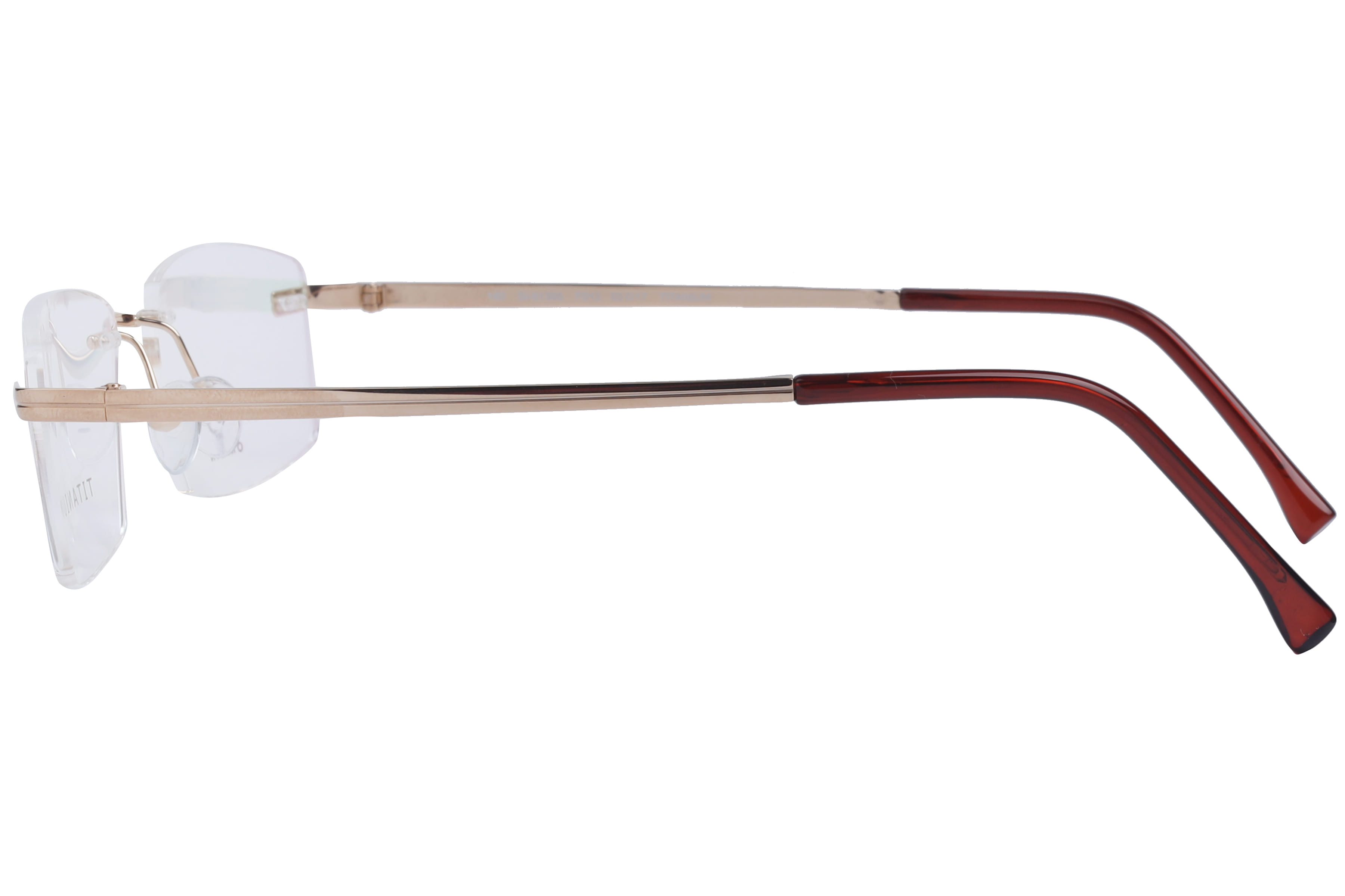 Hans Stepper SI-81935 Frame Gold Unisex RimLess Titanium Frame — Gold frame — view 2