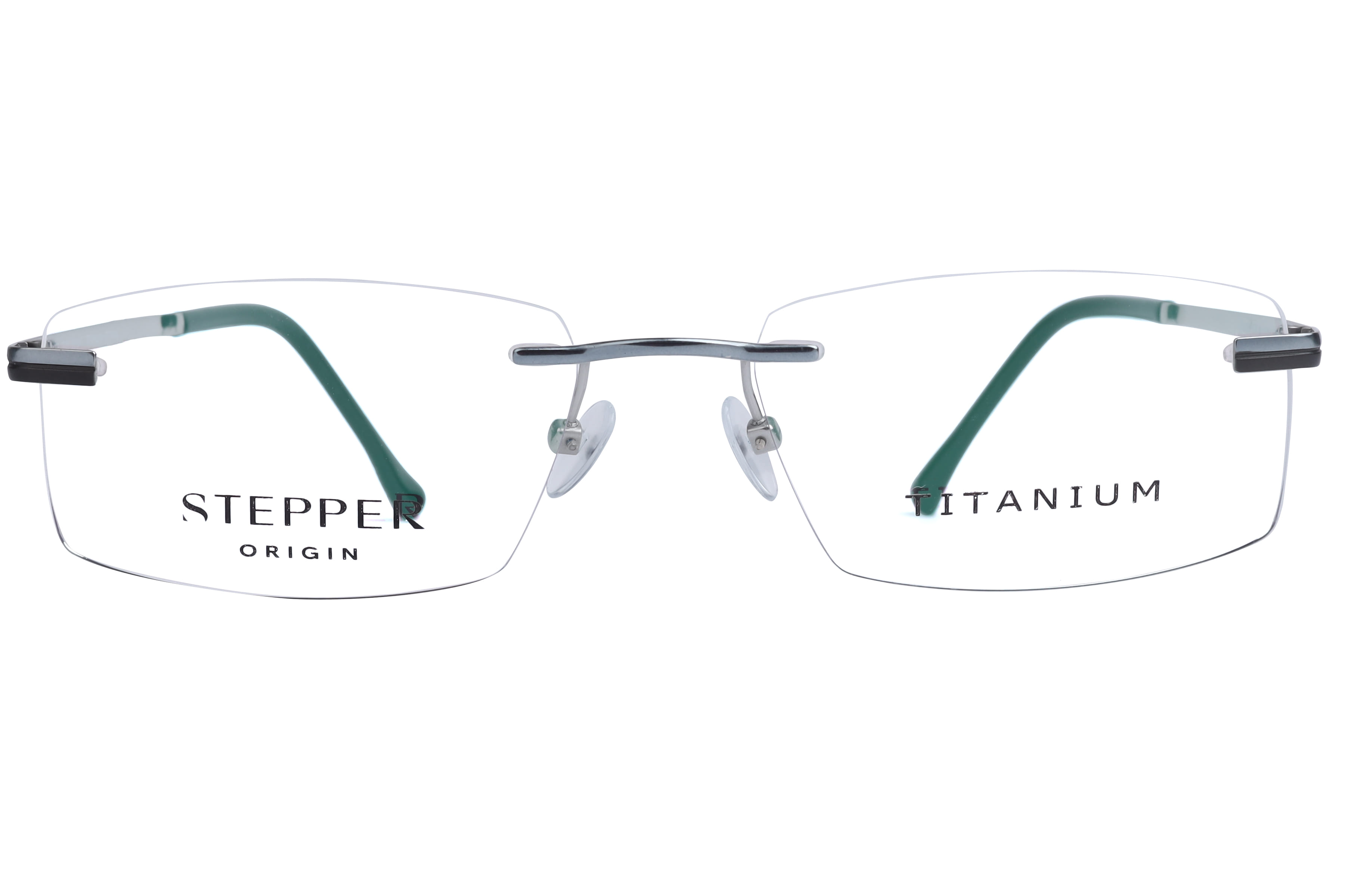 Hans Stepper SI-81395 Frame Blue Unisex RimLess Titanium Frame — Blue frame — view 1