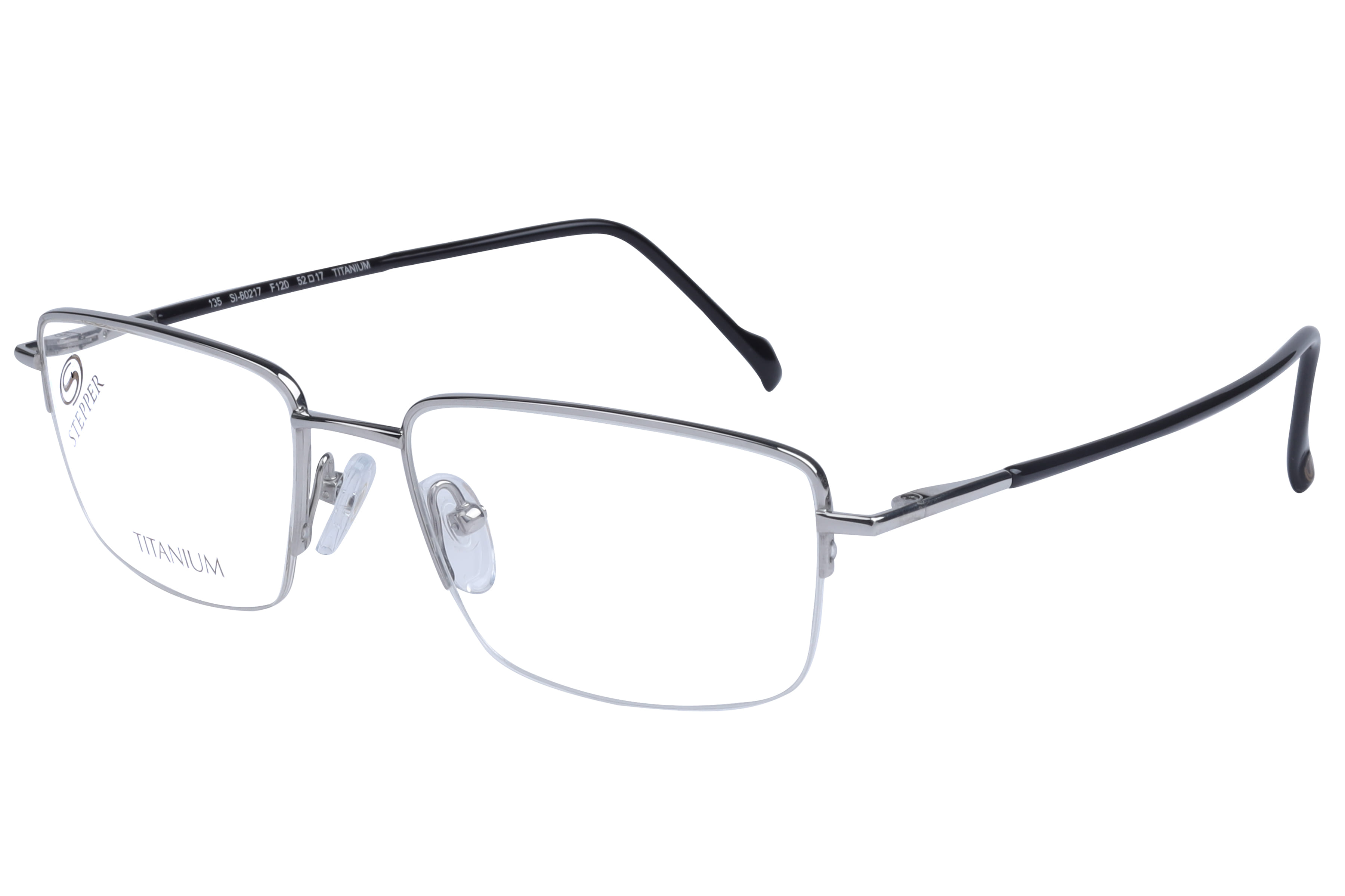 Hans Stepper SI-60217 Frame Silver Unisex Supra Titanium — Silver frame