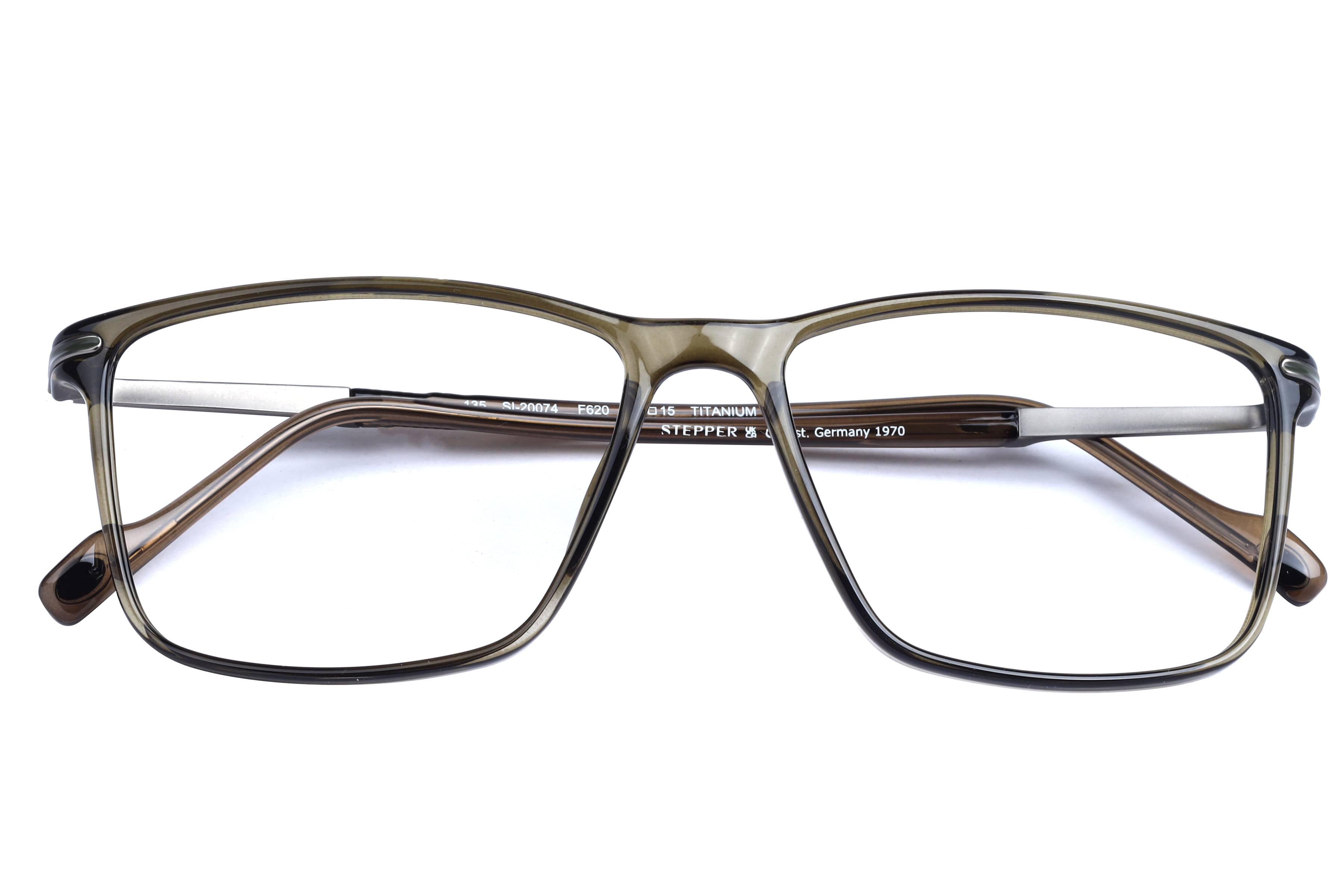 Hans Stepper SI-20074 Frame Olive Male Full Titanium Frame — Olive frame — view 3
