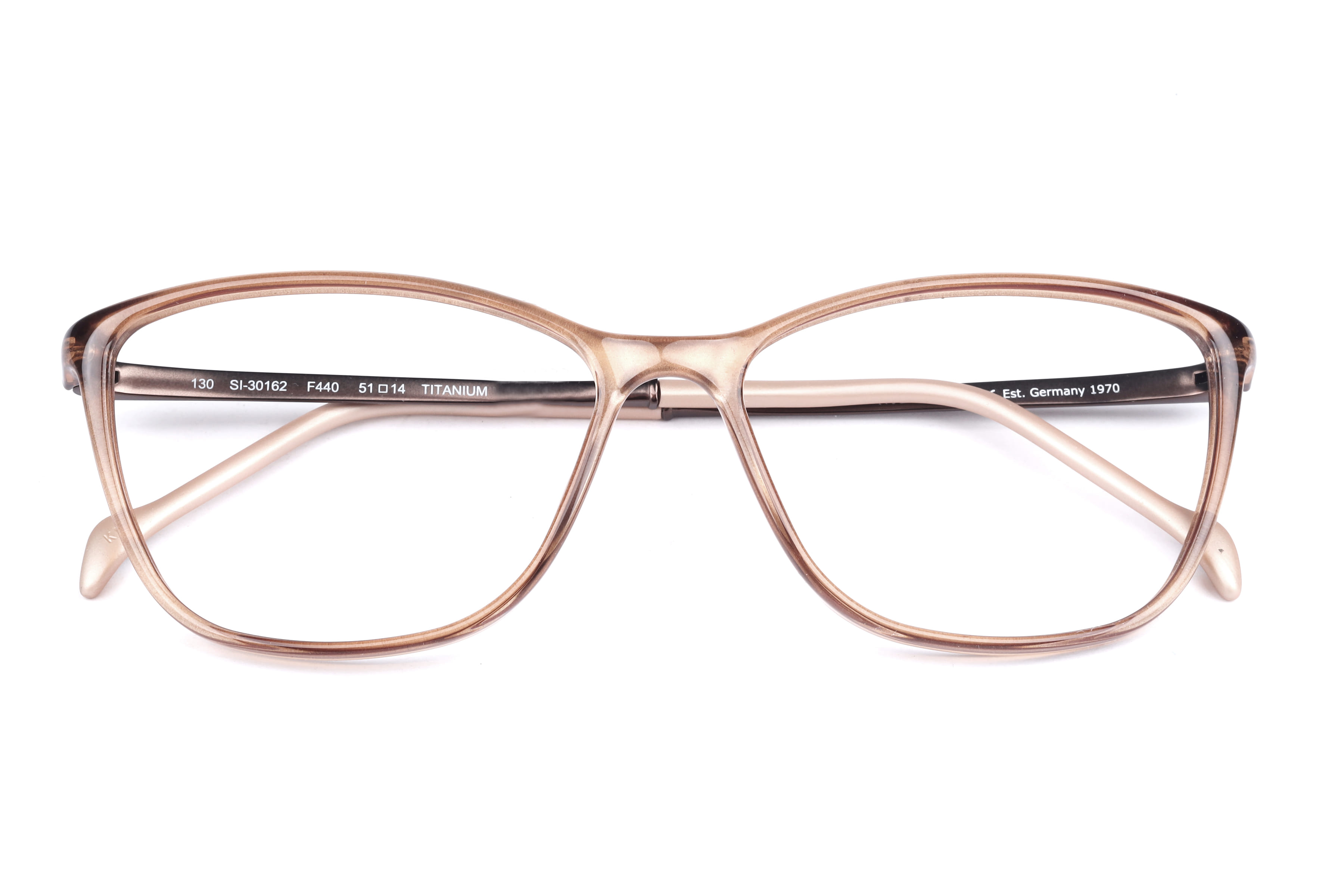 Hans Stepper SI-30162 Frame Brown Female Full Titanium Frame — Brown frame — view 4
