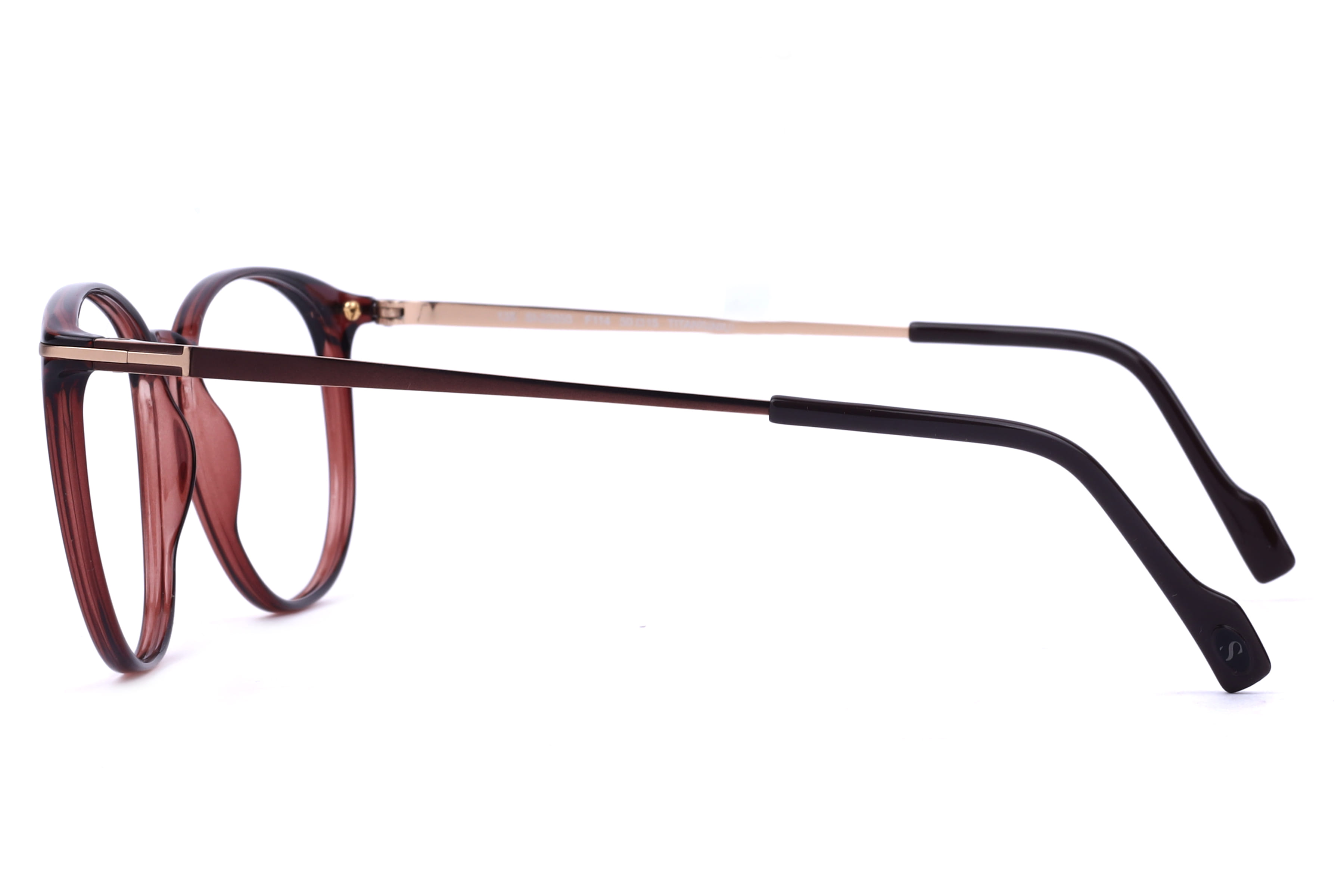Hans Stepper SI-20050 Frame Brown Unisex Full Titanium Frame — Brown frame — view 2