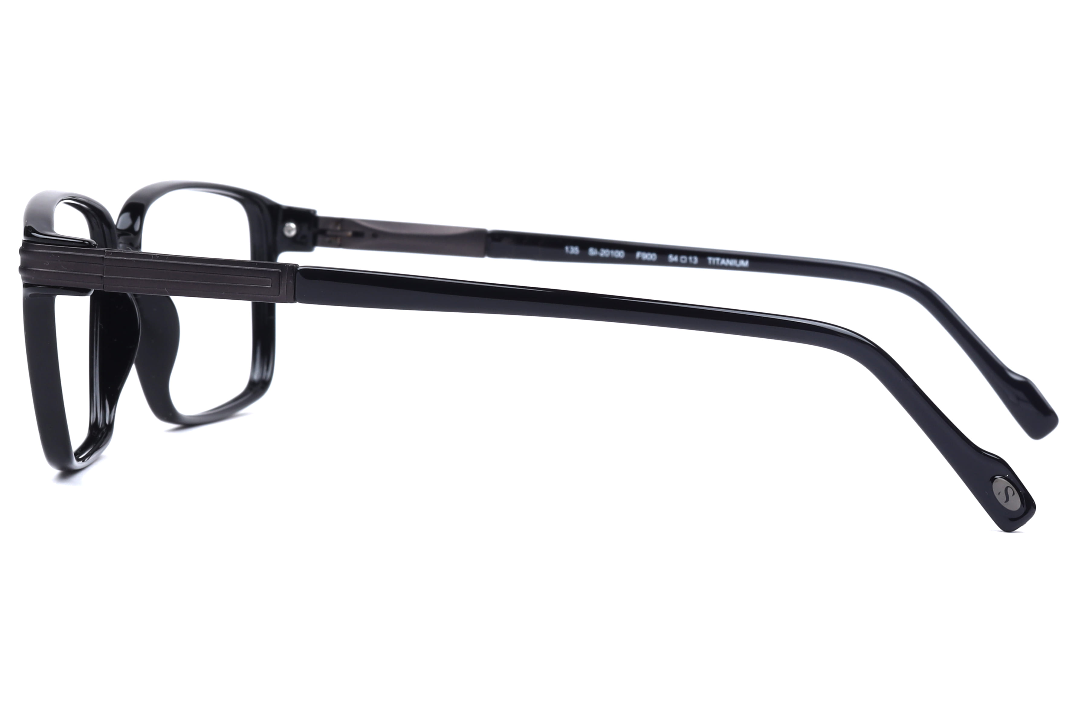 Hans Stepper SI-20100 Frame Black Male Full Titanium Frame — Black frame — view 3