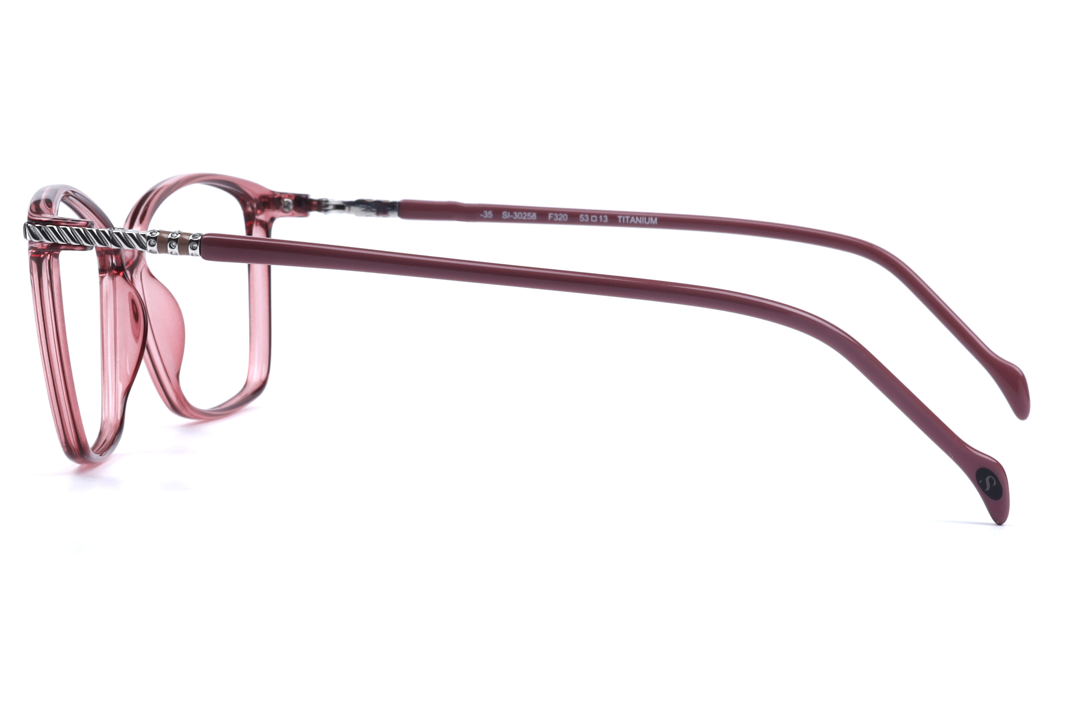 Hans Stepper SI-30258 Frame Transparent Pink Female Full Met Frame — Transparent Pink frame — view 2