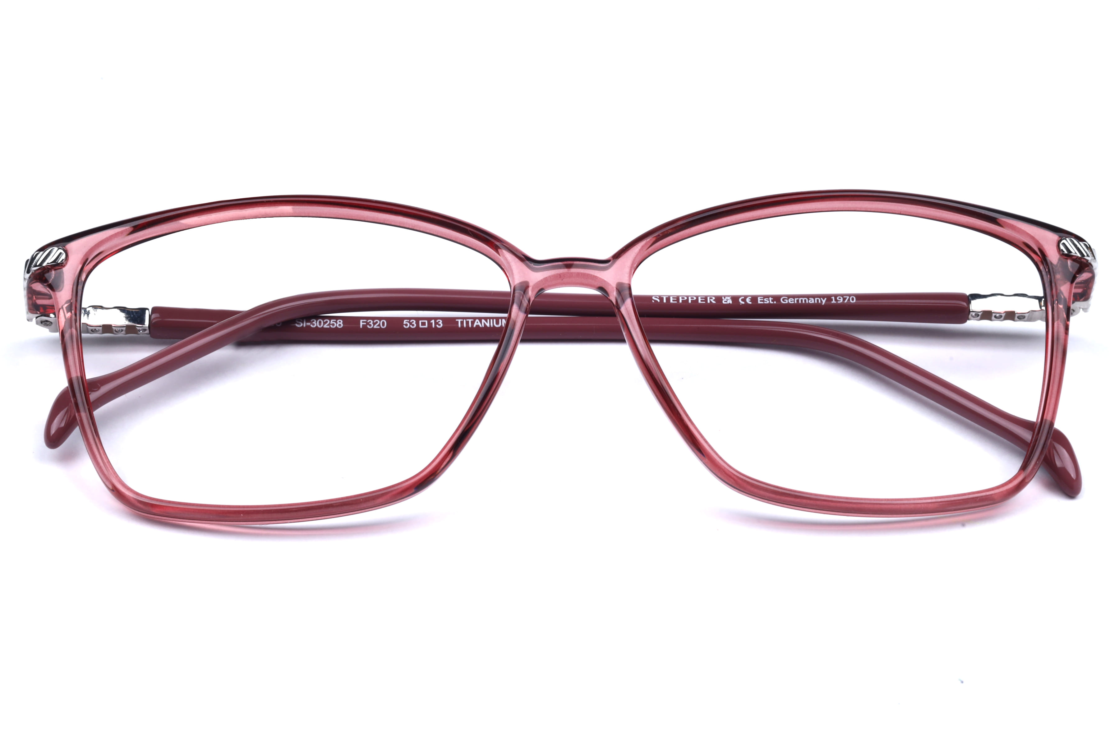 Hans Stepper SI-30258 Frame Transparent Pink Female Full Met Frame — Transparent Pink frame — view 3