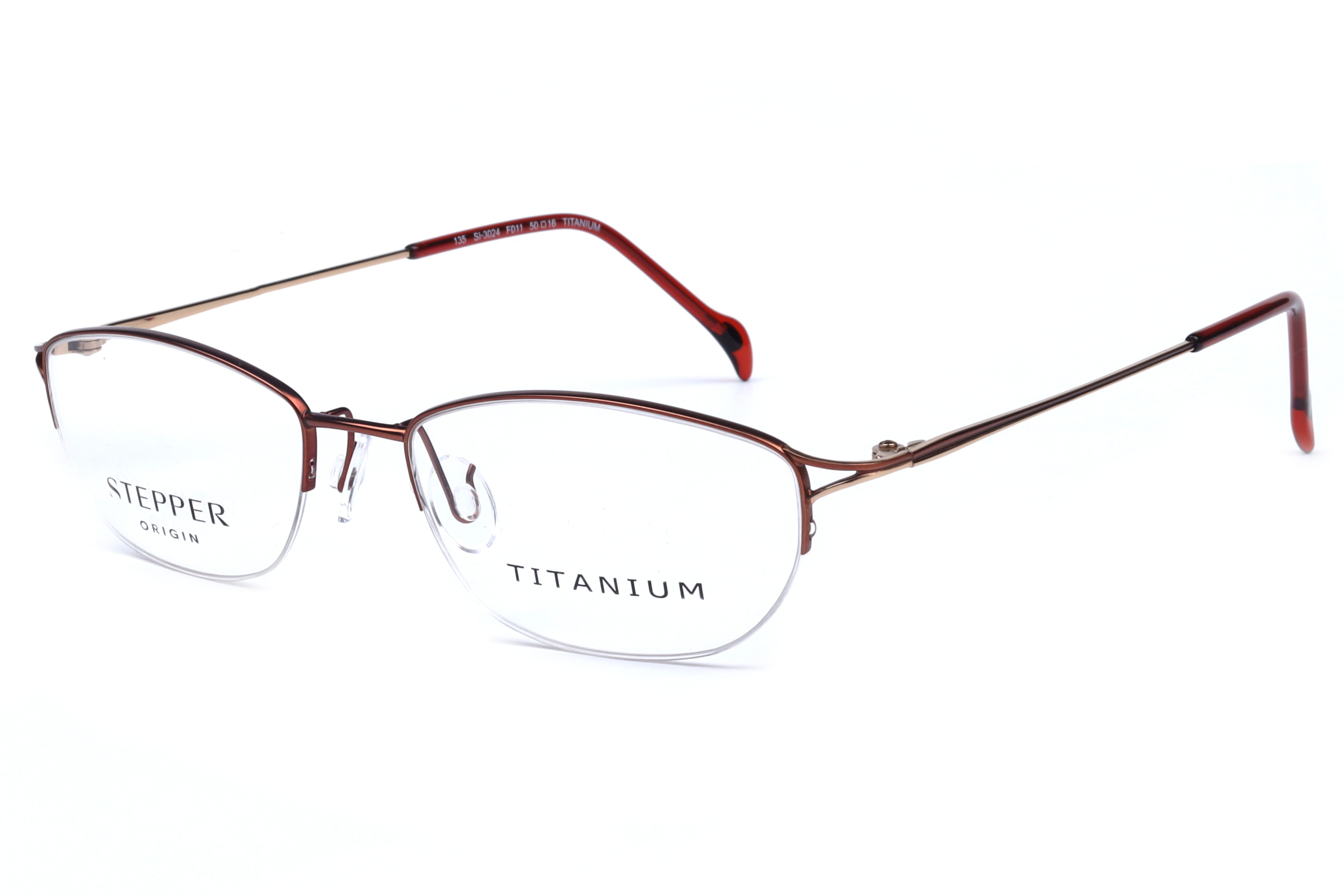 Hans Stepper S-3024 Frame Brown Female Supra Titanium Frame — Brown frame — view 1