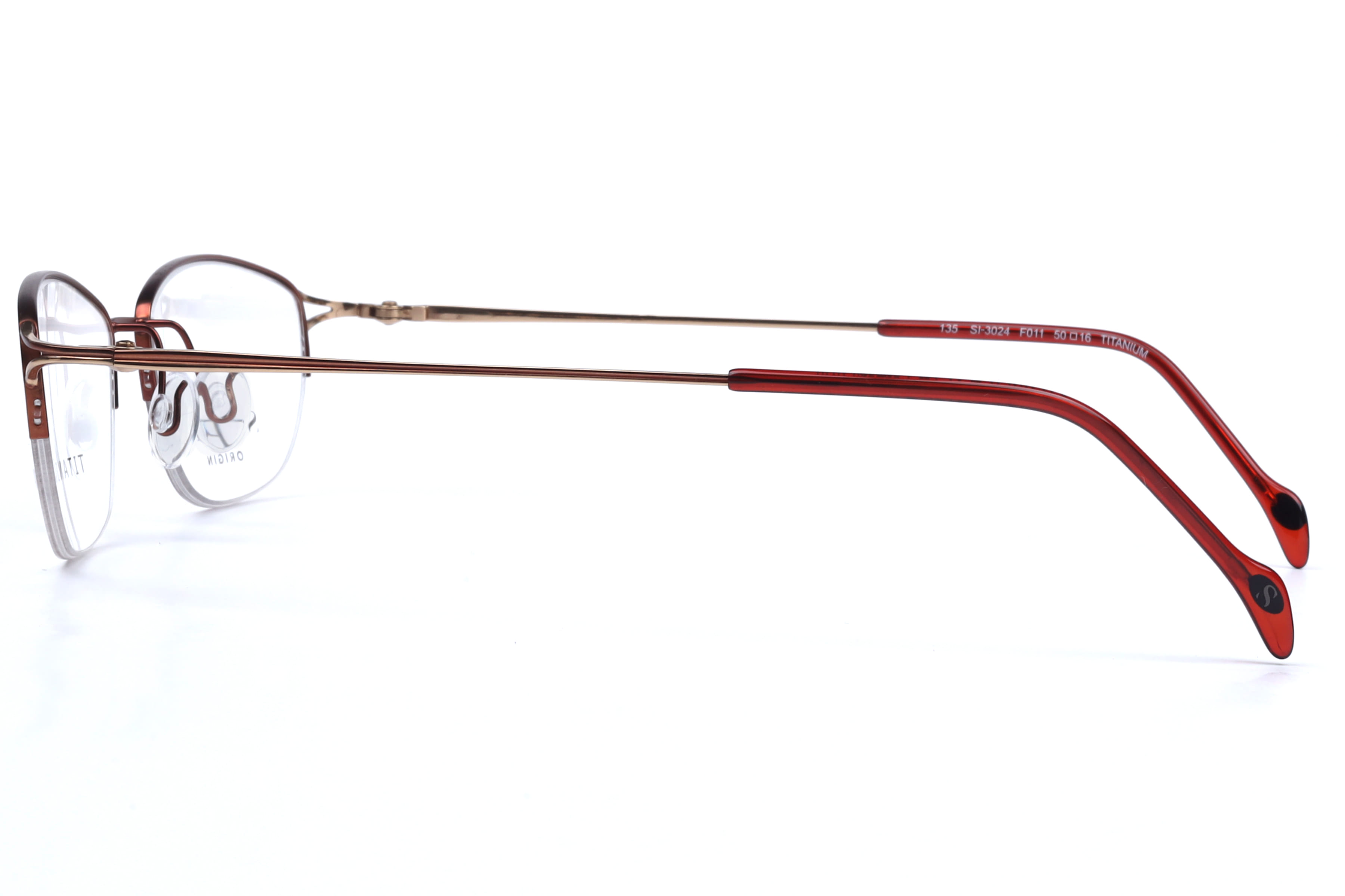 Hans Stepper S-3024 Frame Brown Female Supra Titanium Frame — Brown frame — view 3