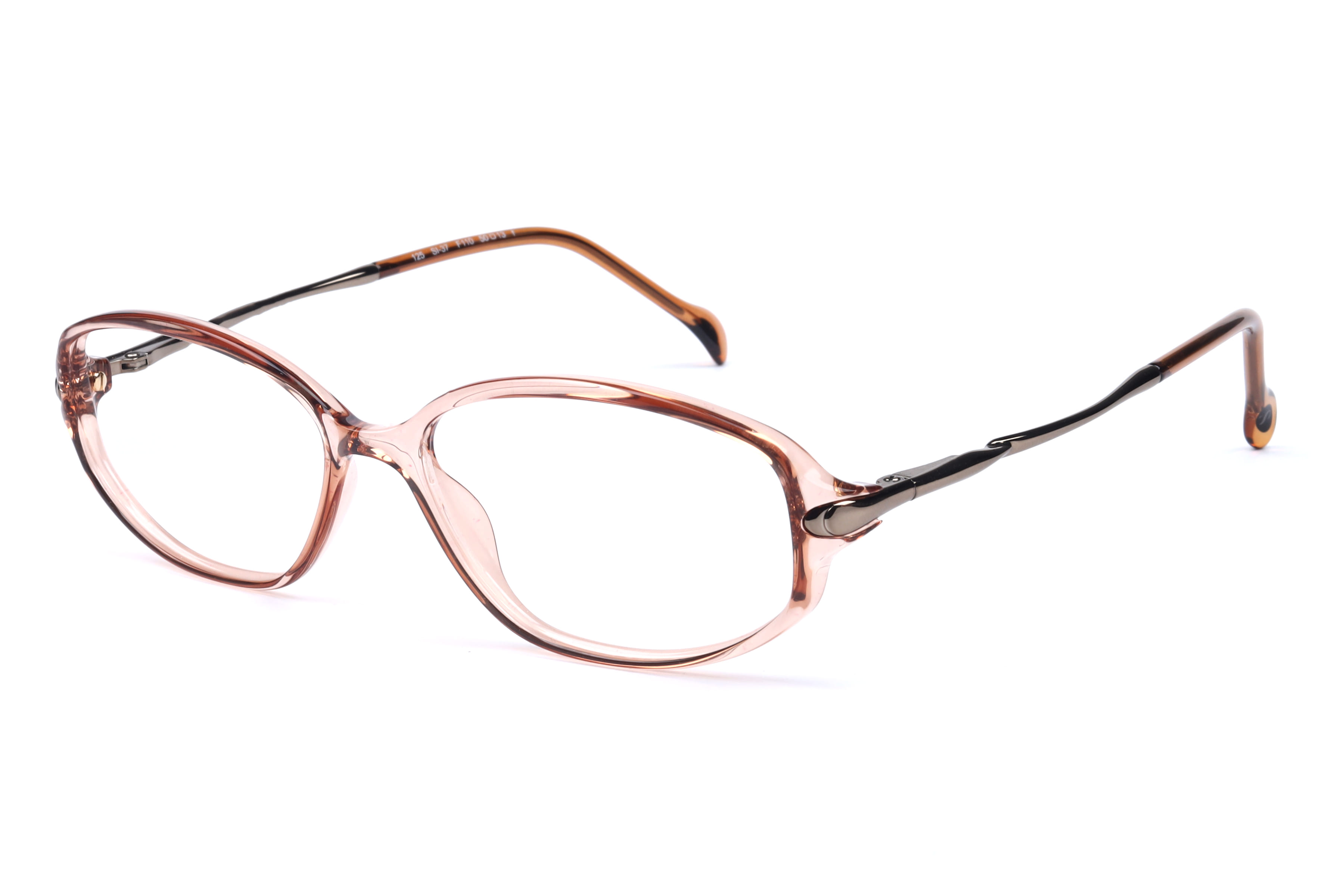 Hans Stepper SI-37 Frame Transparent Brown Female Full Metal Frame — Transparent Brown frame — view 1
