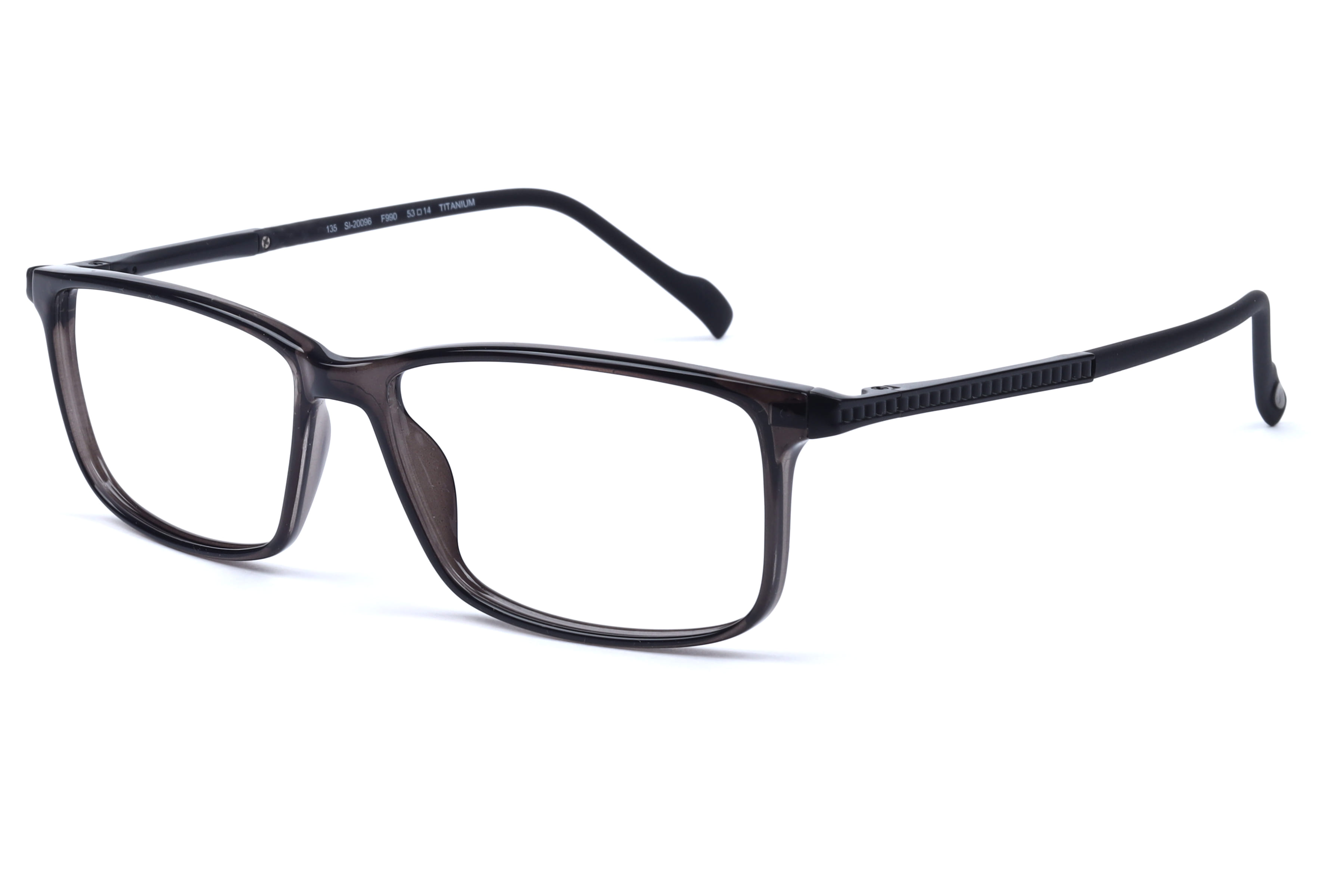 Hans Stepper SI-20096 Frame Transparent Grey Male Full Titan — Transparent Grey frame