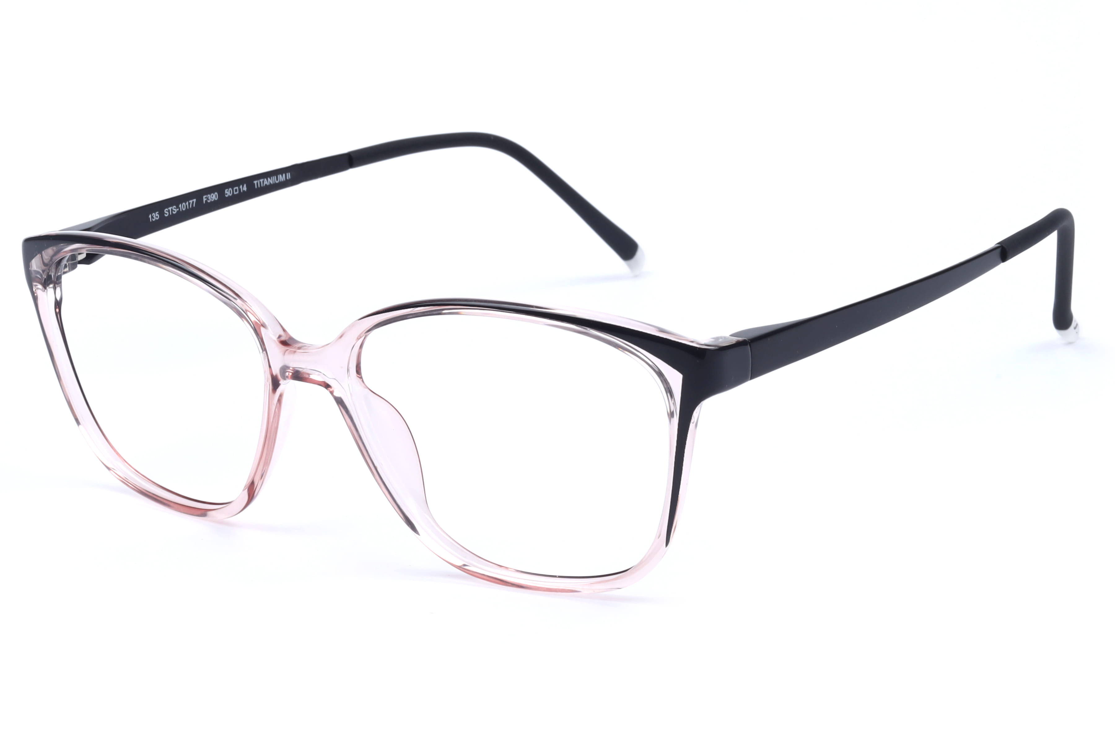 Hans Stepper STS-10177 Frame Transparent Pink Female Full Ti Frame — Transparent Pink frame — view 1