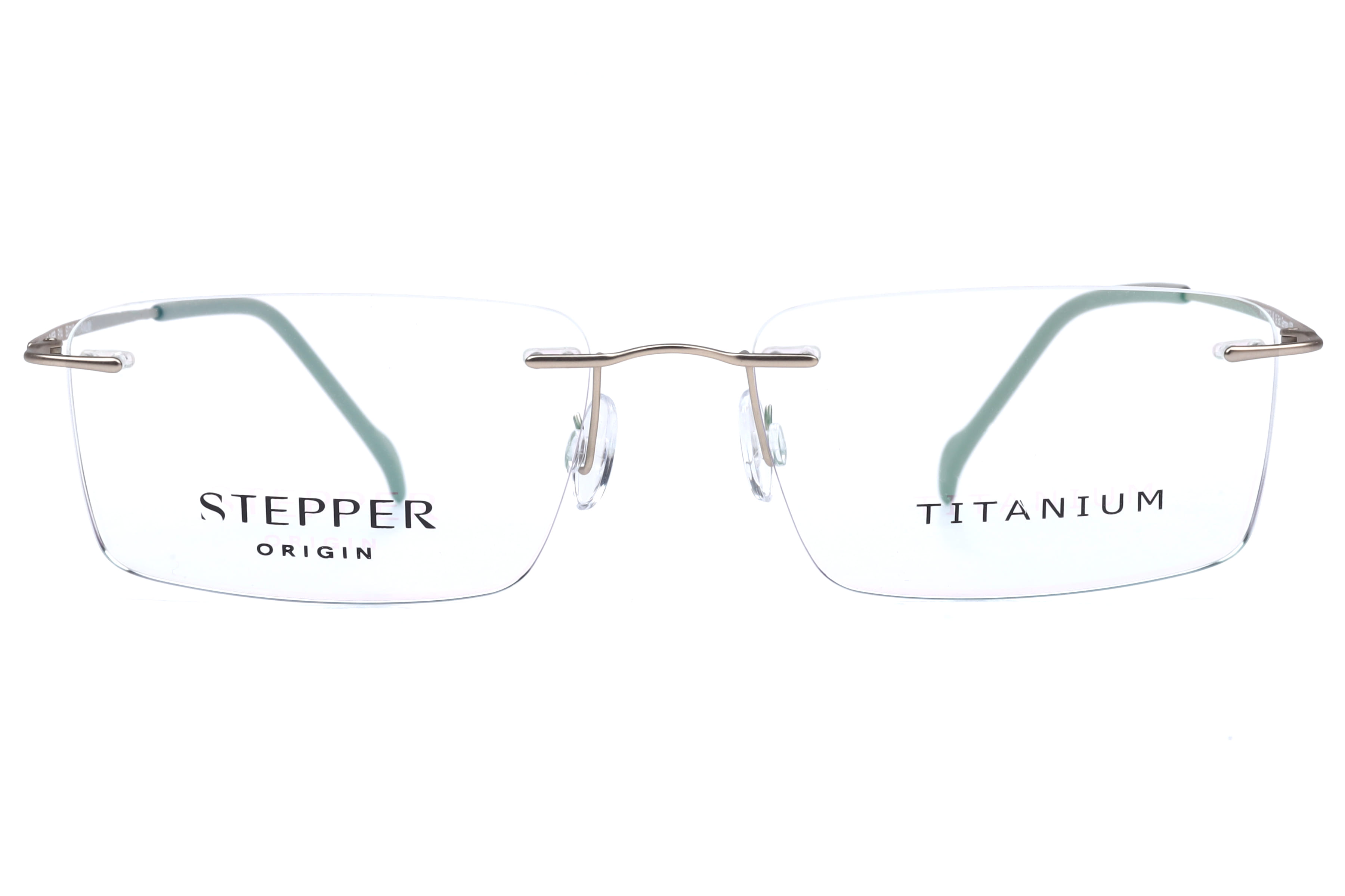 Hans Stepper SI-4253B Frame Matt Gold Male RimLess Titanium — Matt Gold frame
