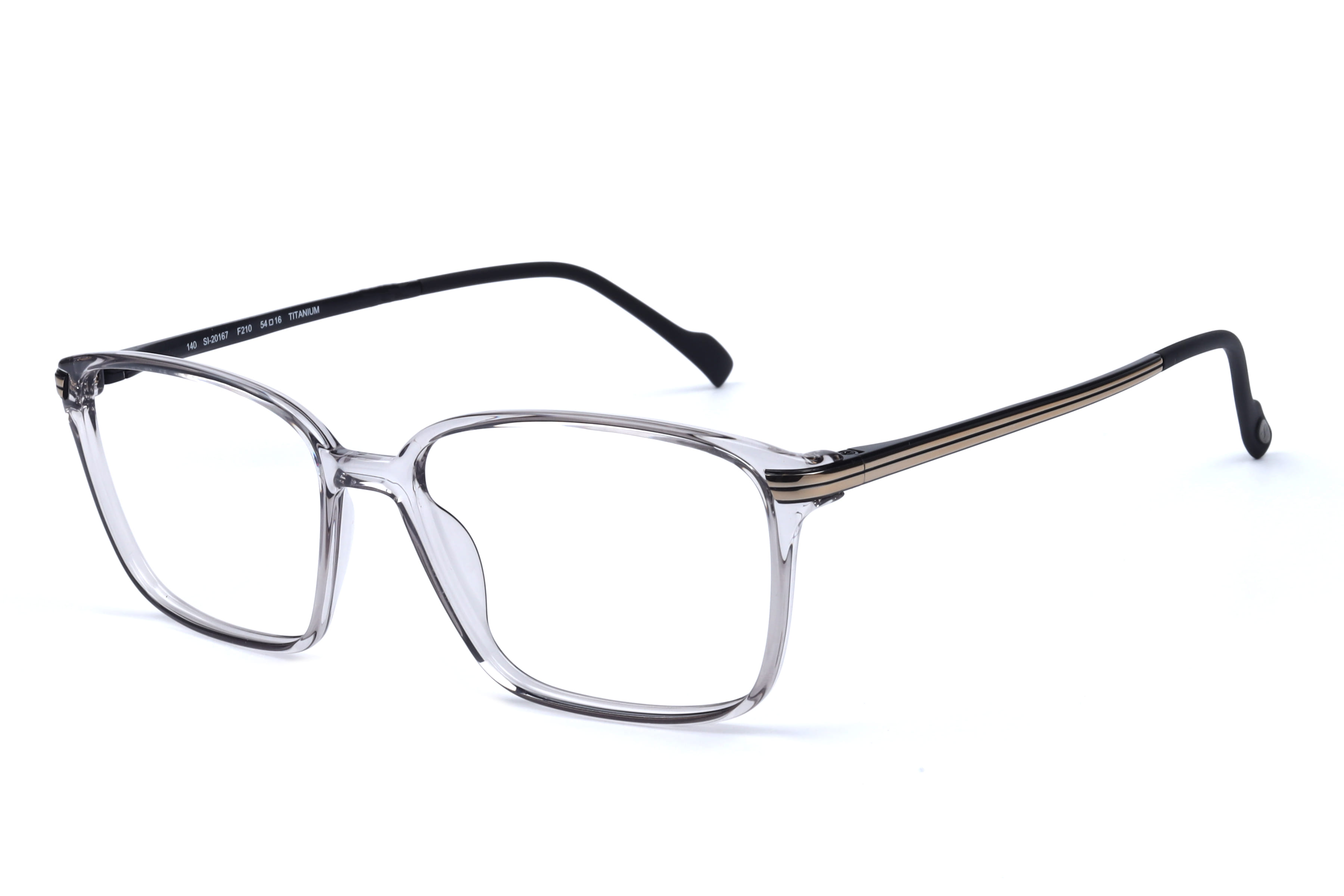 Hans Stepper SI-20167 Frame Transparent Grey Male Full Titan Frame — Transparent Grey frame — view 1