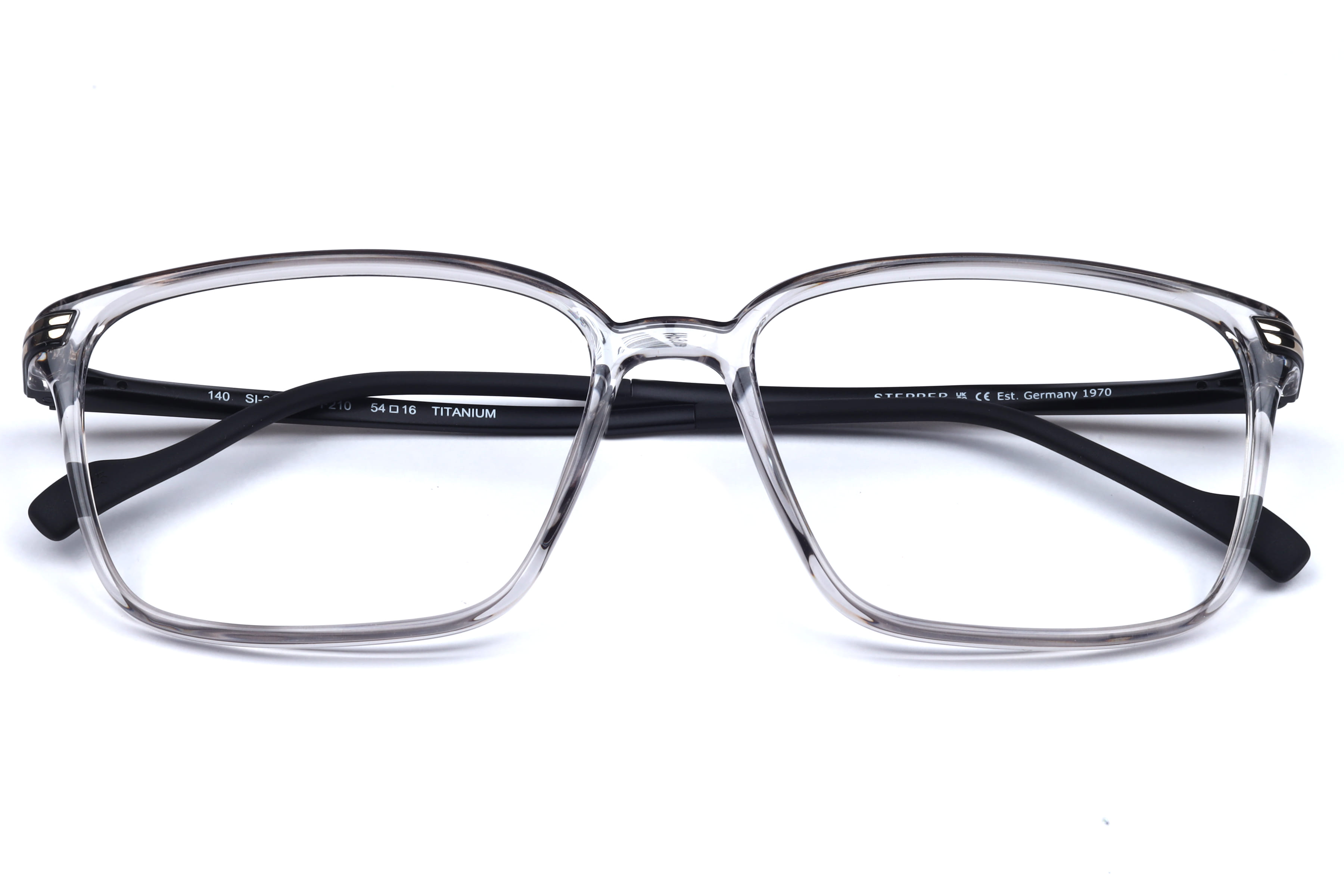 Hans Stepper SI-20167 Frame Transparent Grey Male Full Titan Frame — Transparent Grey frame — view 4