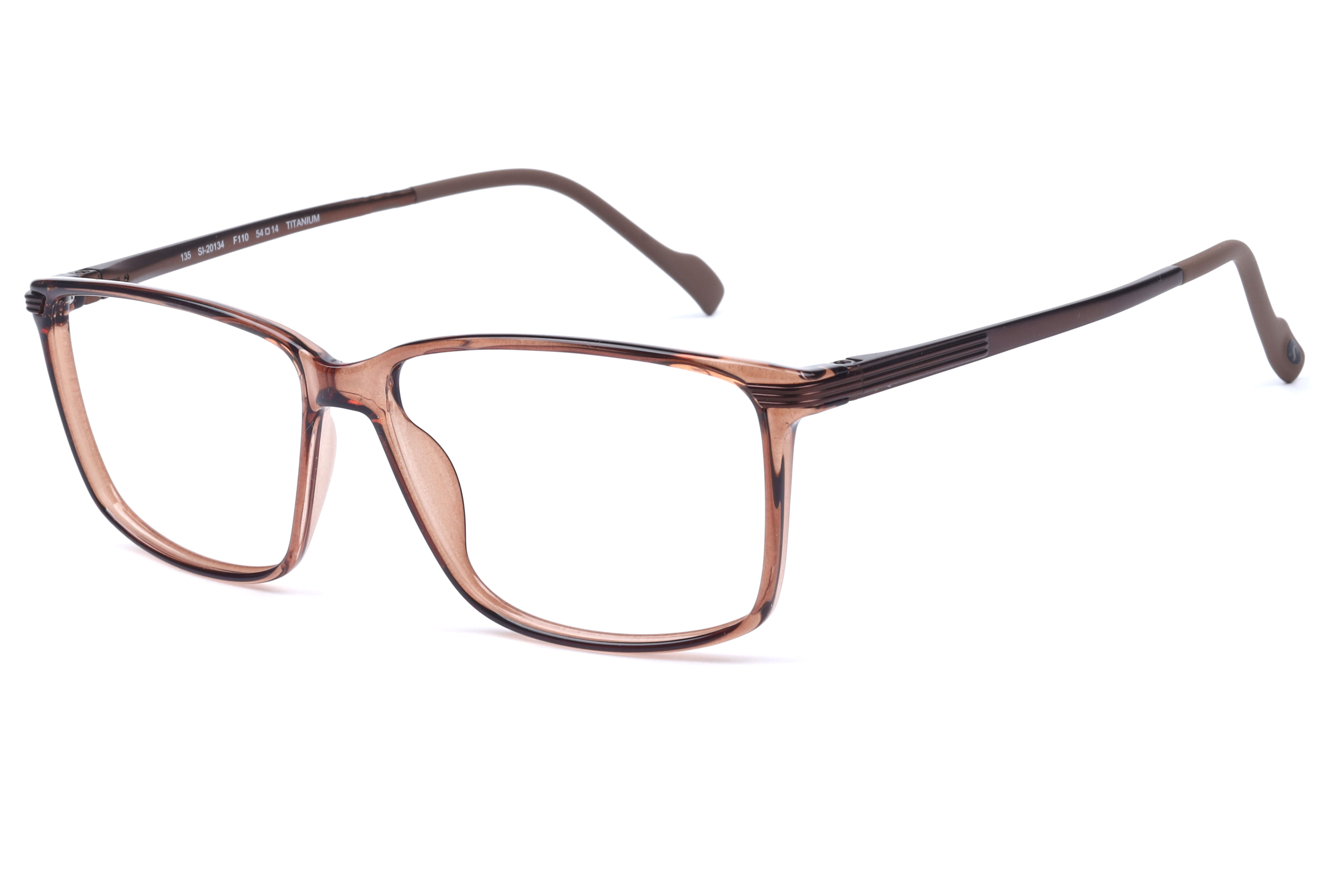 Hans Stepper SI-20134 Frame Brown Male Full Titanium Frame — Brown frame — view 1