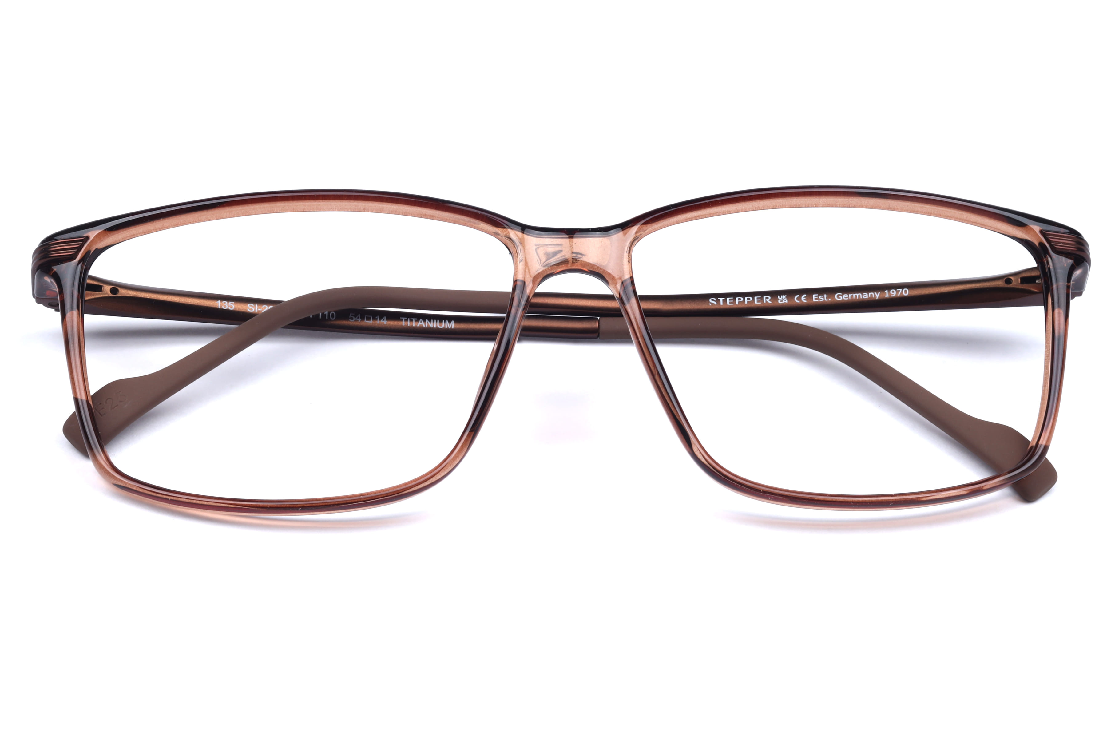 Hans Stepper SI-20134 Frame Brown Male Full Titanium Frame — Brown frame — view 3