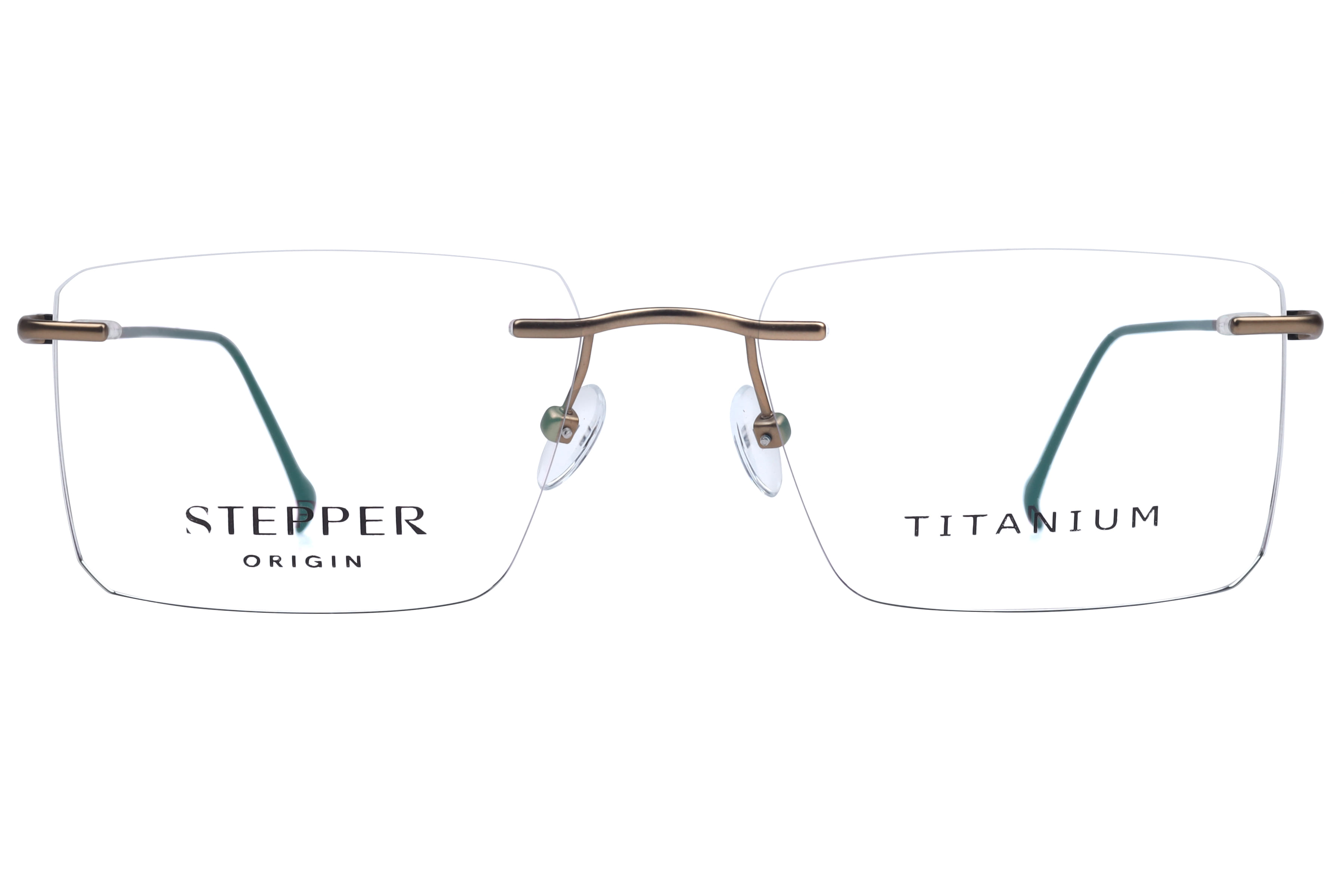 Hans Stepper SI-85871 Frame Brown Male RimLess Titanium — Brown frame