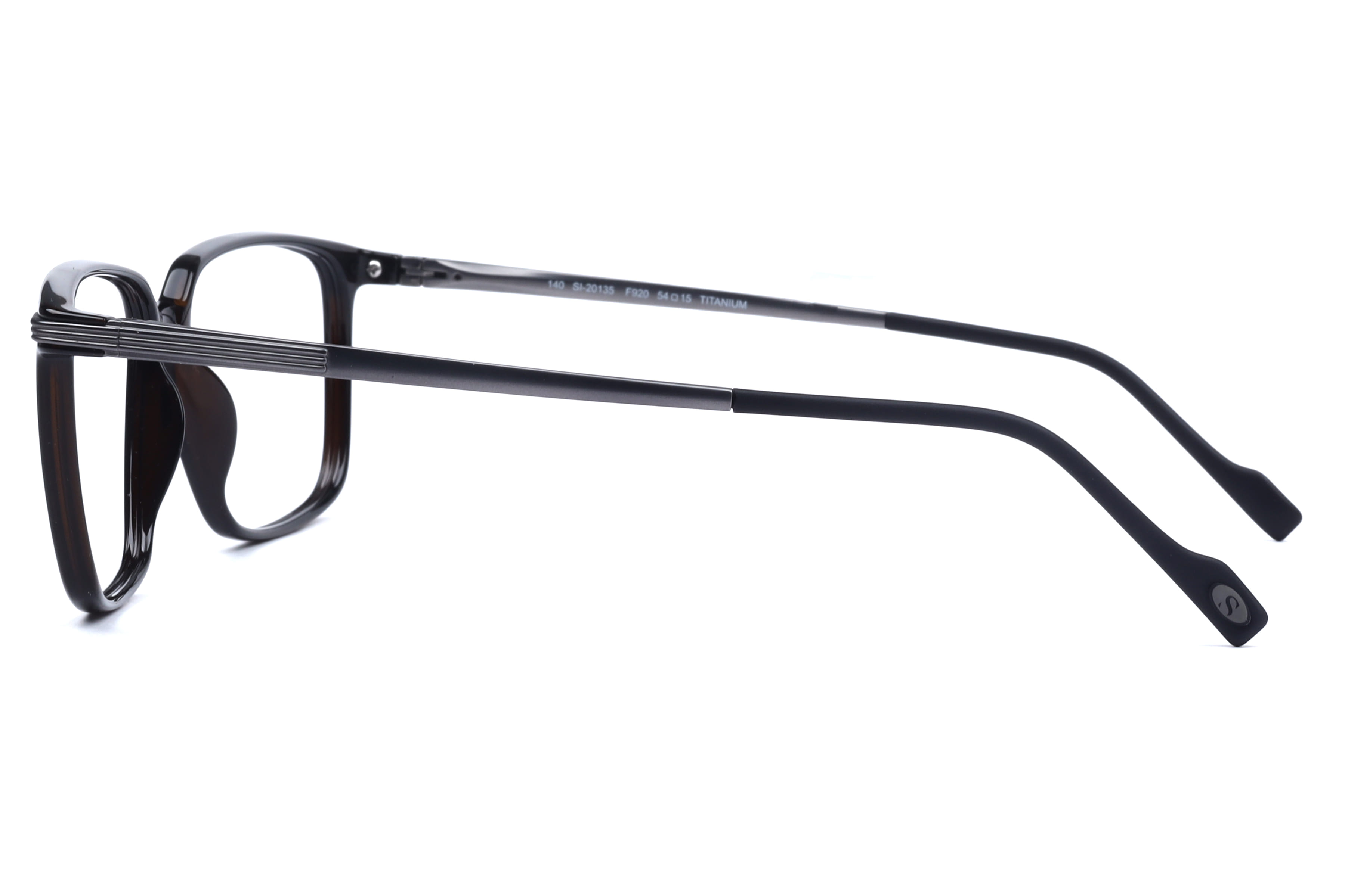 Hans Stepper SI-20135 Frame Black Male Full Titanium Frame — Black frame — view 3