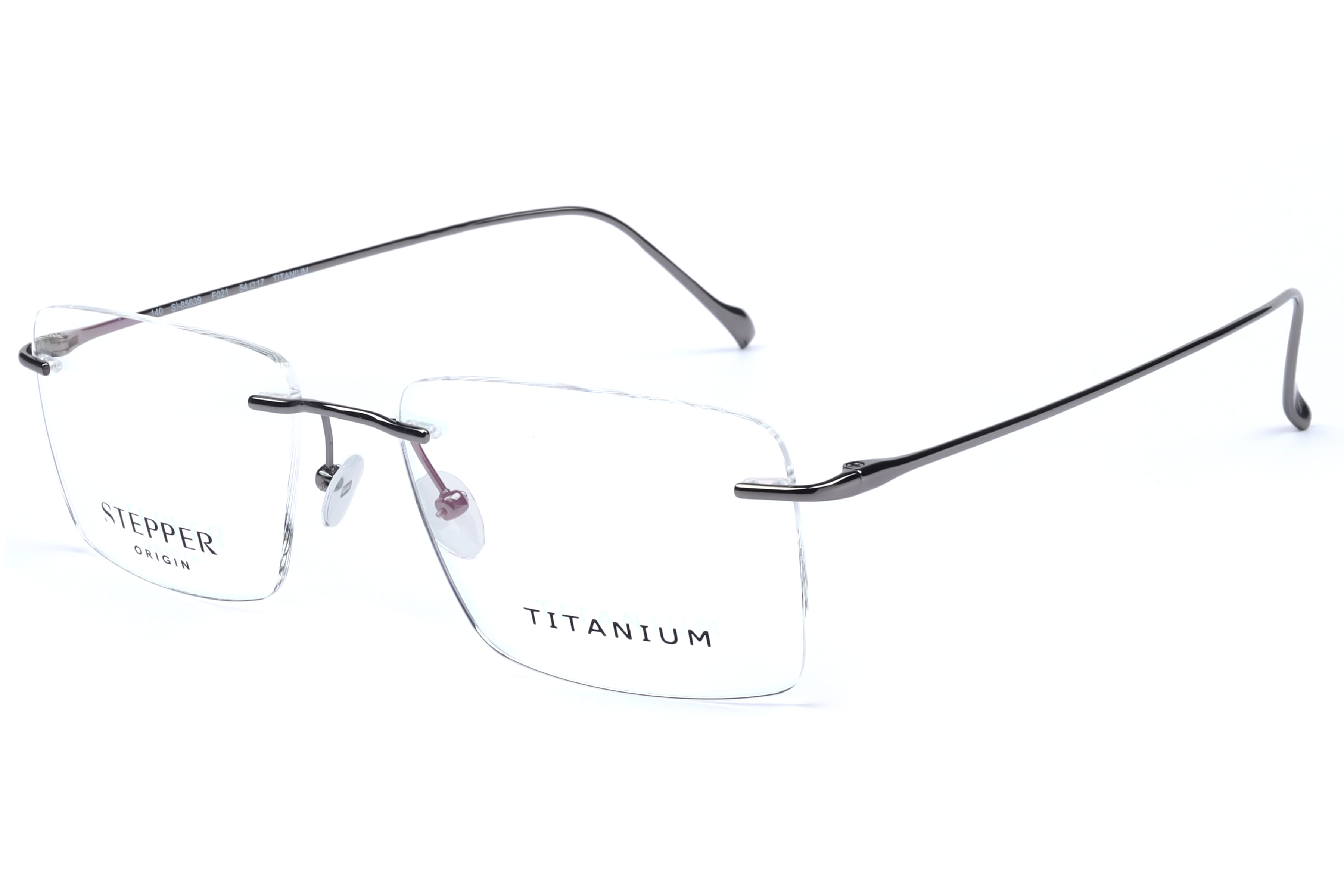Hans Stepper SI-85839 Frame Gun Metal Male RimLess Titanium Frame — Gun Metal frame — view 1