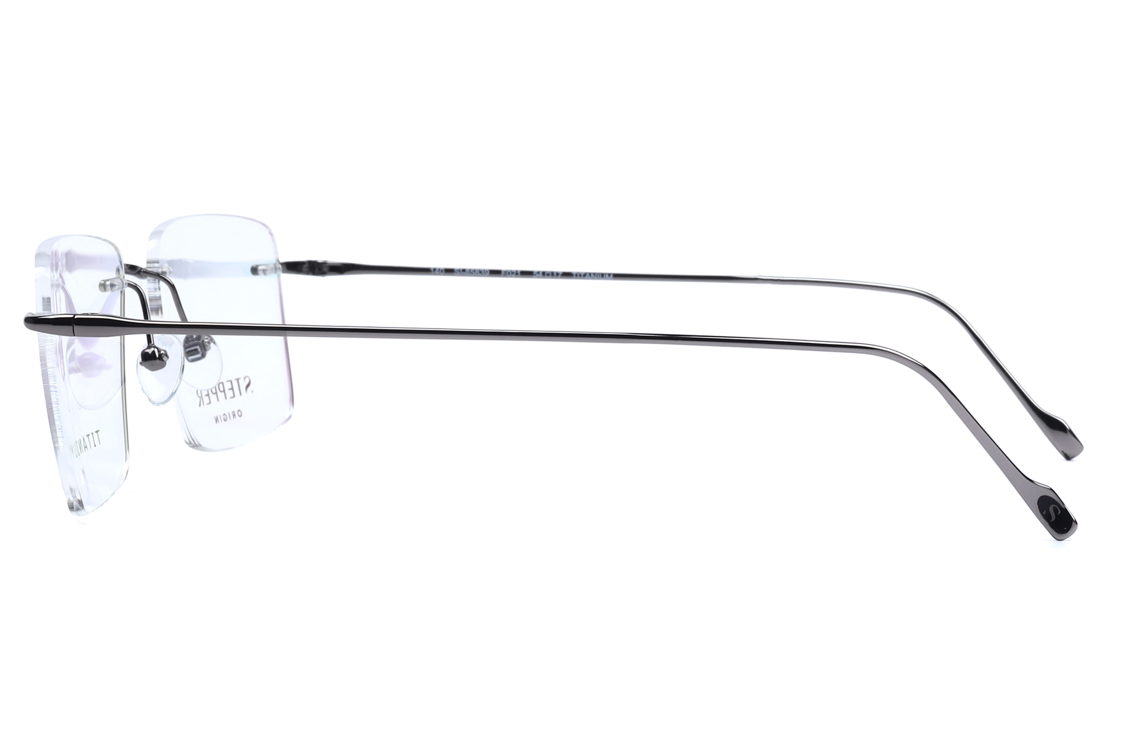Hans Stepper SI-85839 Frame Gun Metal Male RimLess Titanium Frame — Gun Metal frame — view 3