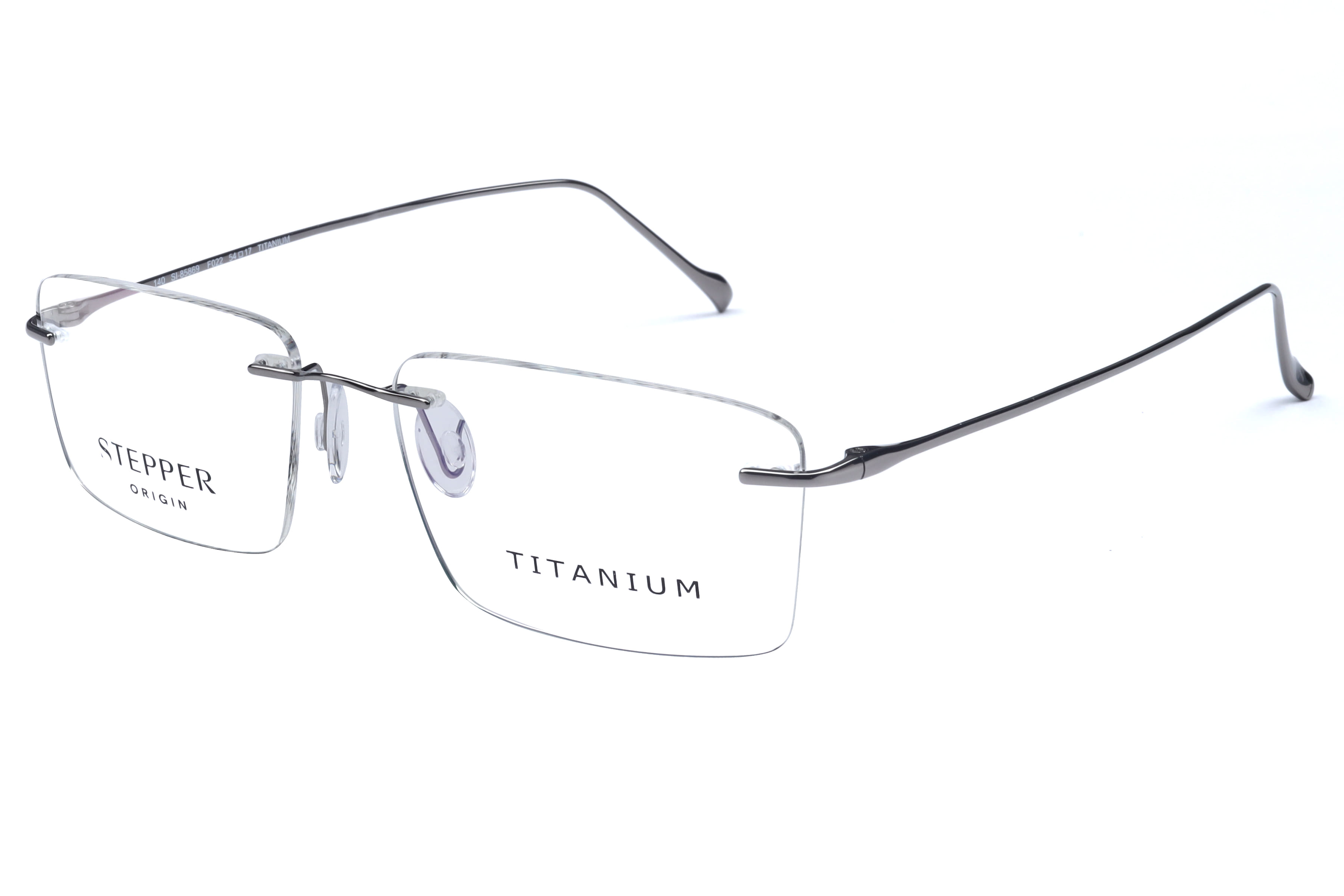 Hans Stepper SI-85869 Frame Gun Metal Male RimLess Titanium — Gun Metal frame