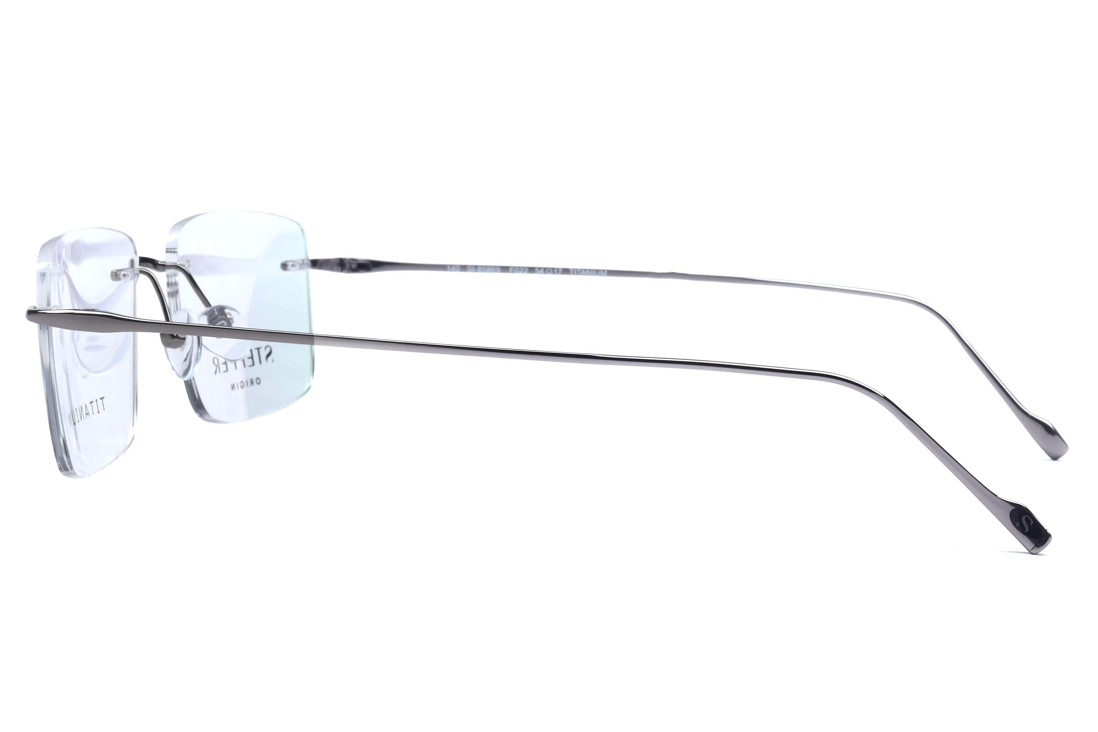Hans Stepper SI-85869 Frame Gun Metal Male RimLess Titanium Frame — Gun Metal frame — view 2