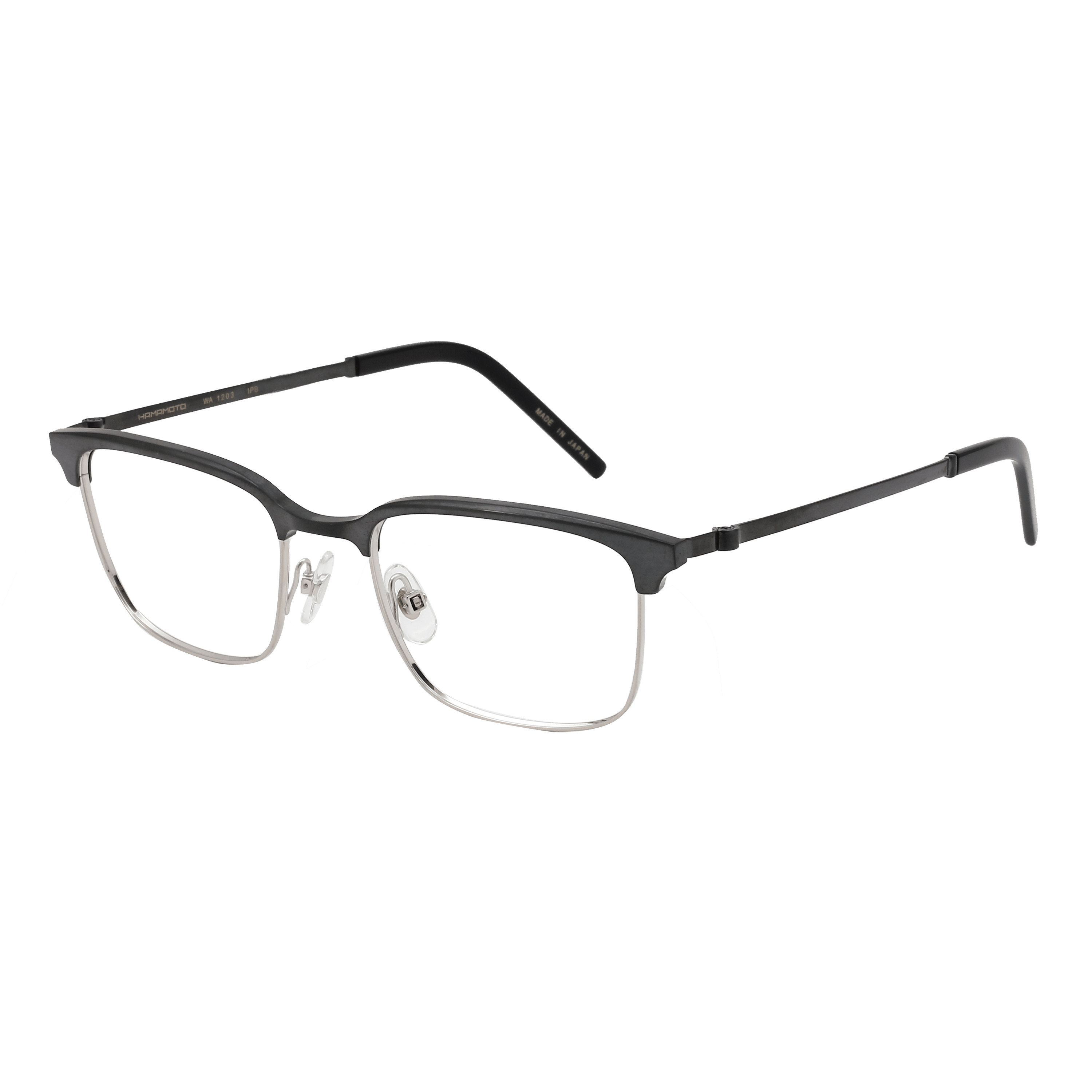 Hamamoto WA1203 Frame Silver Male Full Titanium Frame — Silver frame — alternate view