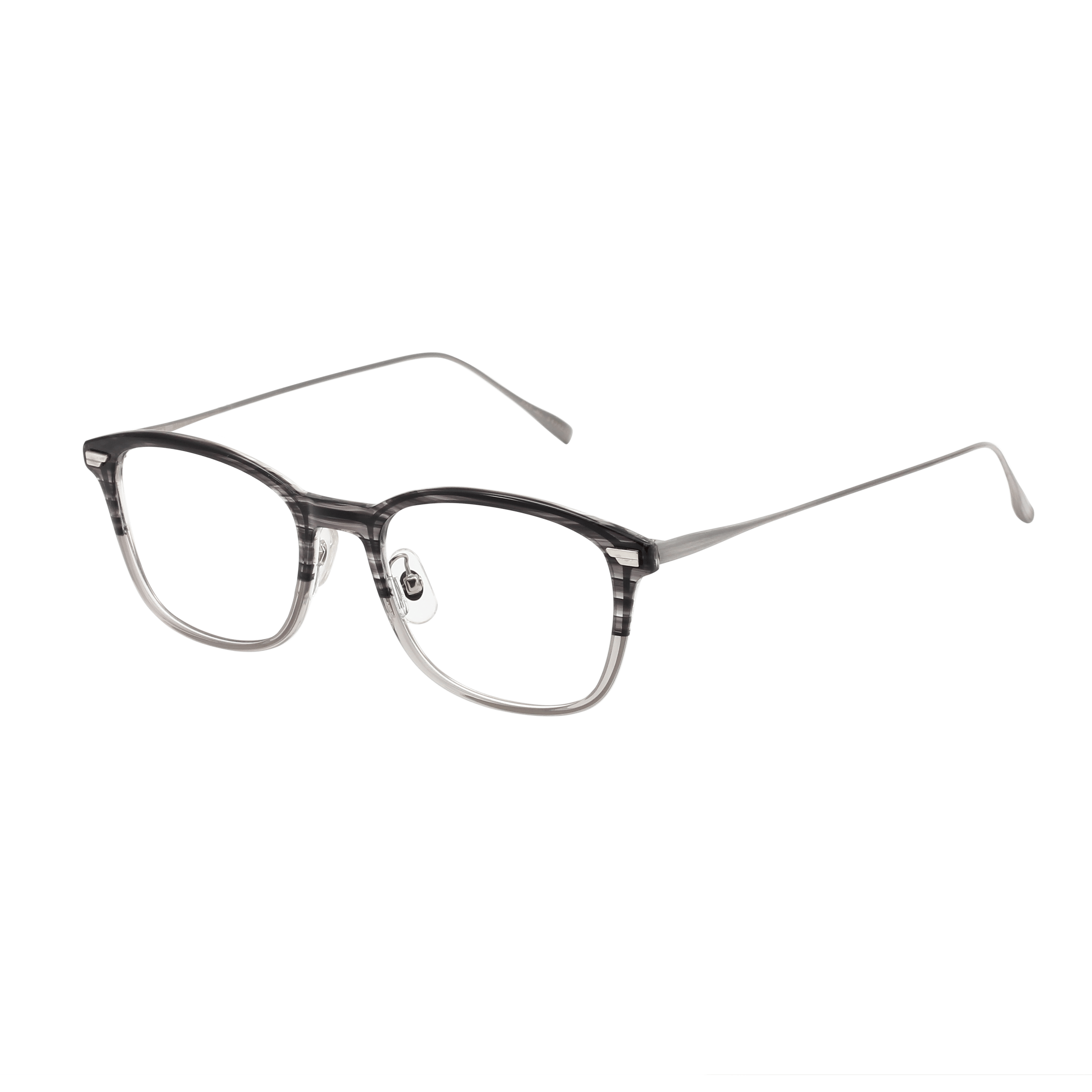 Hamamoto HT-550 Frame Transparent Male Full Metal Frame — Transparent frame — alternate view