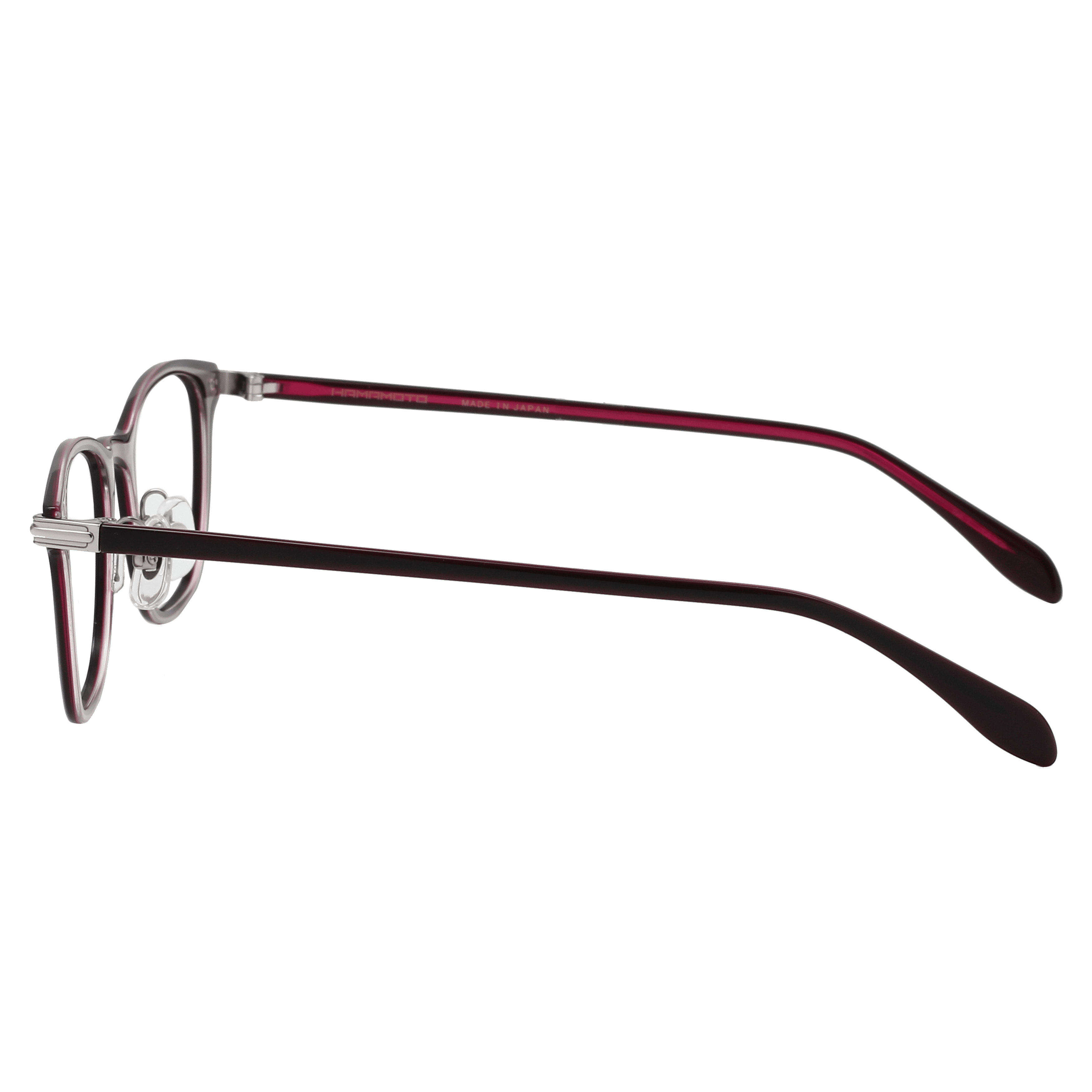 Hamamoto HT-553 Frame Maroon Unisex Full Shell Frame — Maroon frame — view 3
