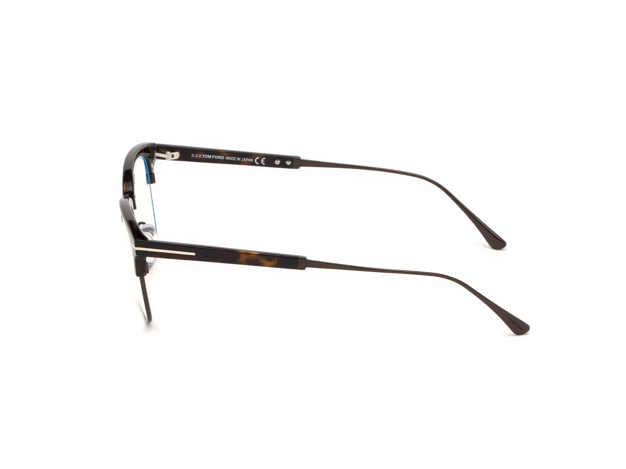 Tomford FT5590-B Frame Brown Male Full Titanium Frame — Brown frame — view 2