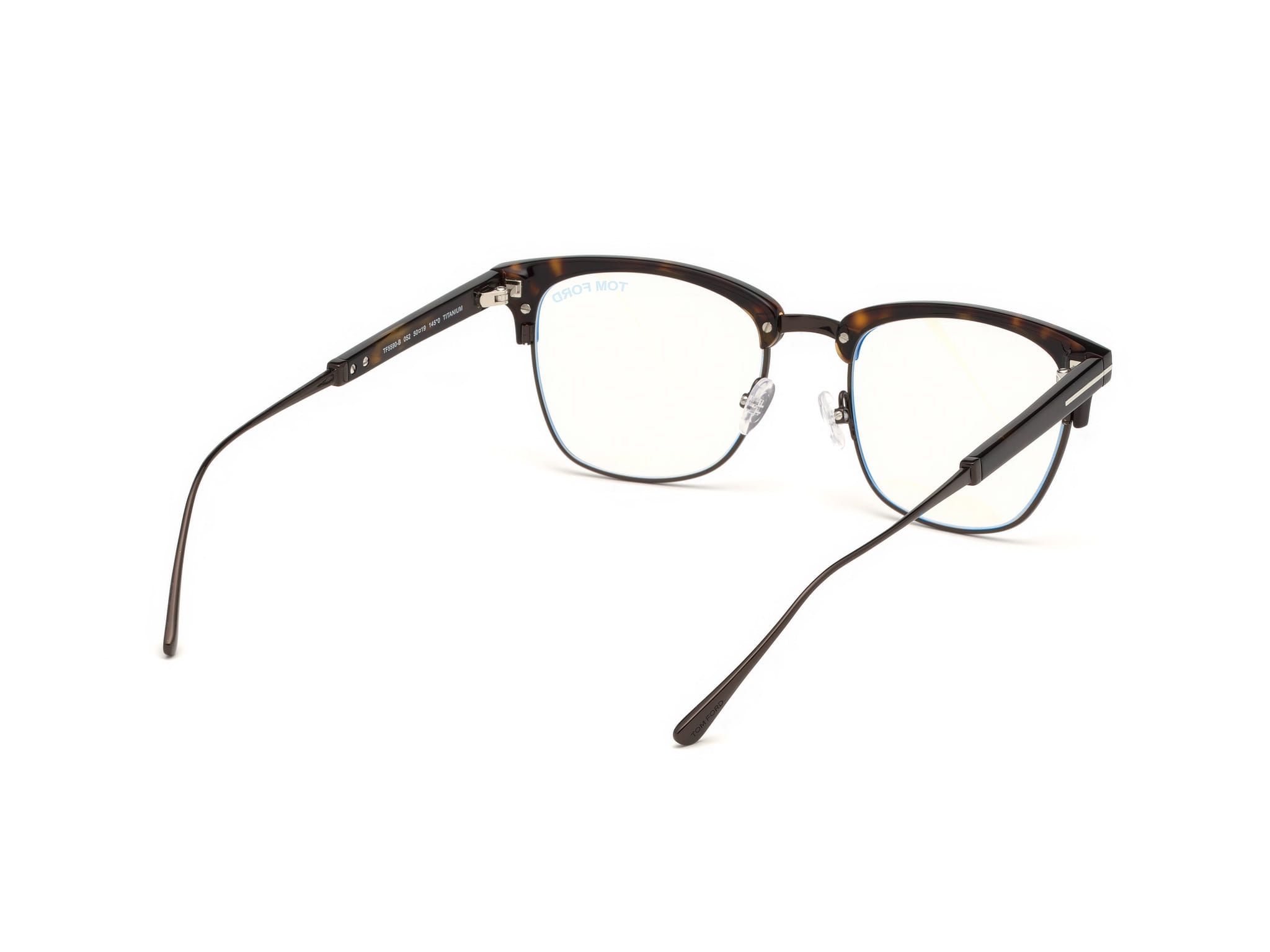 Tomford FT5590-B Frame Brown Male Full Titanium Frame — Brown frame — view 5