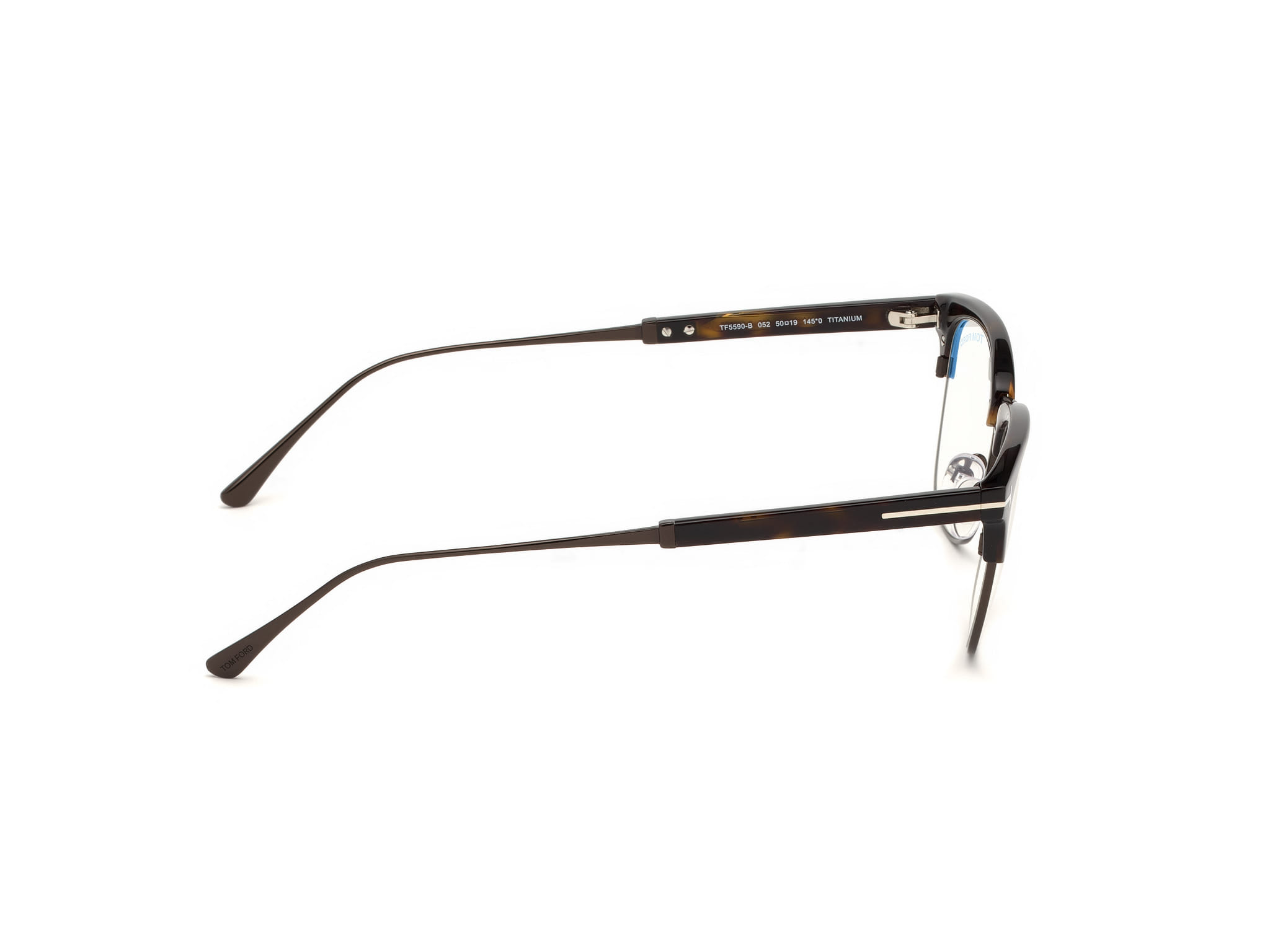 Tomford FT5590-B Frame Brown Male Full Titanium Frame — Brown frame — view 6