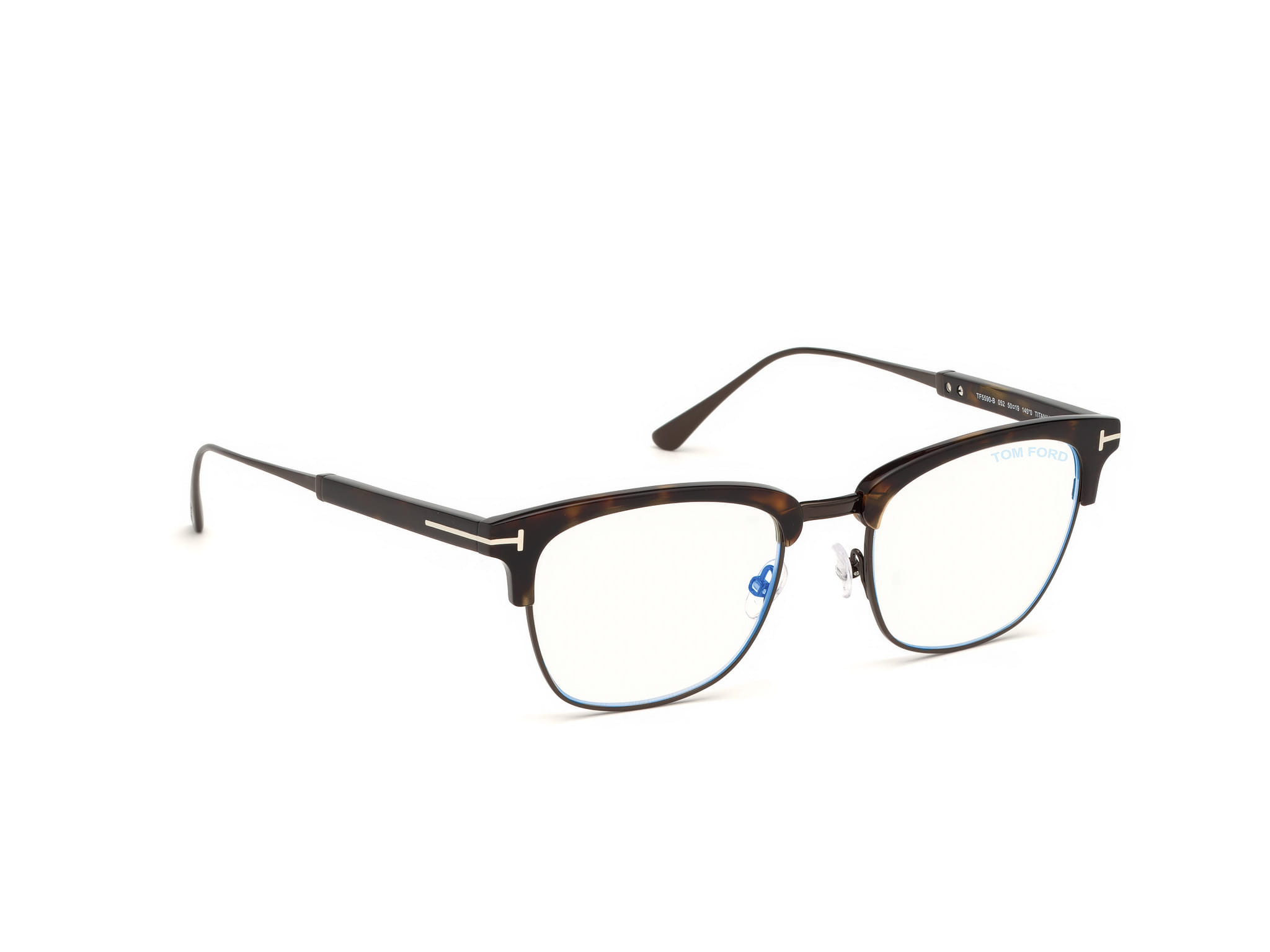 Tomford FT5590-B Frame Brown Male Full Titanium Frame — Brown frame — view 7