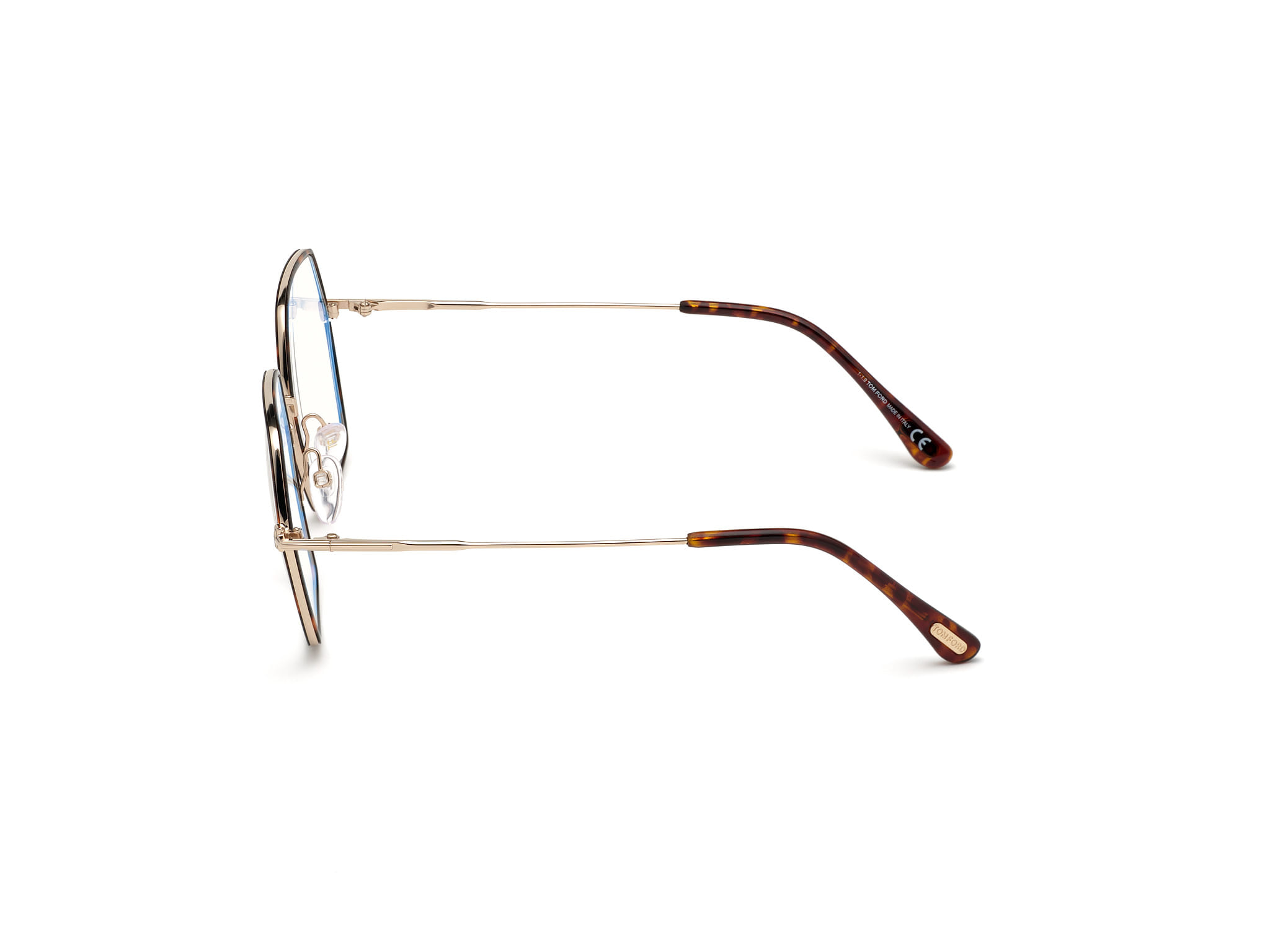 Tomford FT5615-B Frame Brown Female Full Metal Frame — Brown frame — view 3